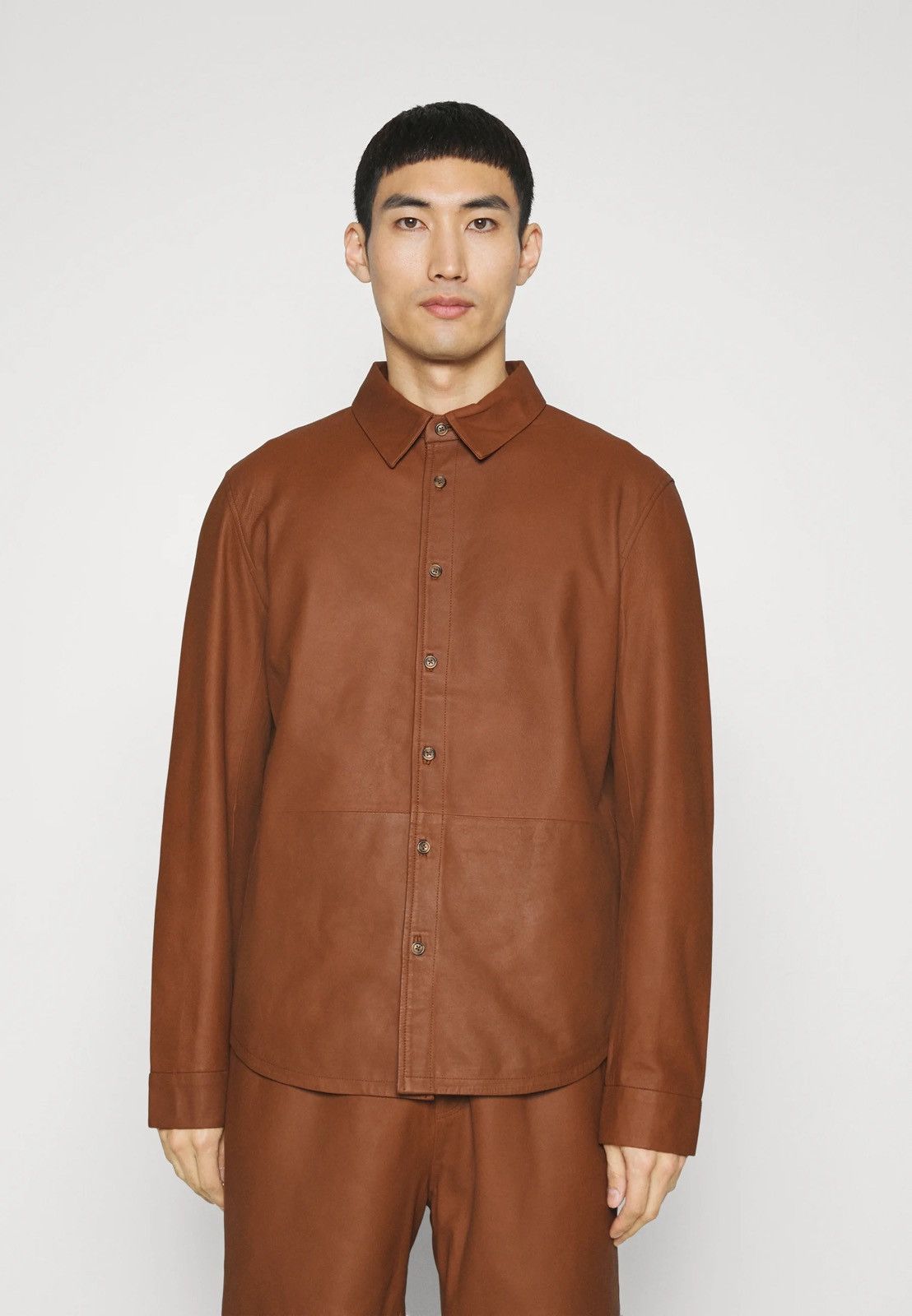 Other !DS! SS23 Studio ID Andrew Brown Leather Shirt Size US M / EU 48-50 / 2 - 4 Thumbnail