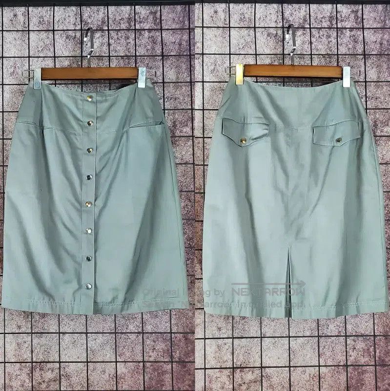 Dior Dior A-Line Gray Cotton Summer Skirt . Size 28" / US 6 / IT 42 - 2 Thumbnail