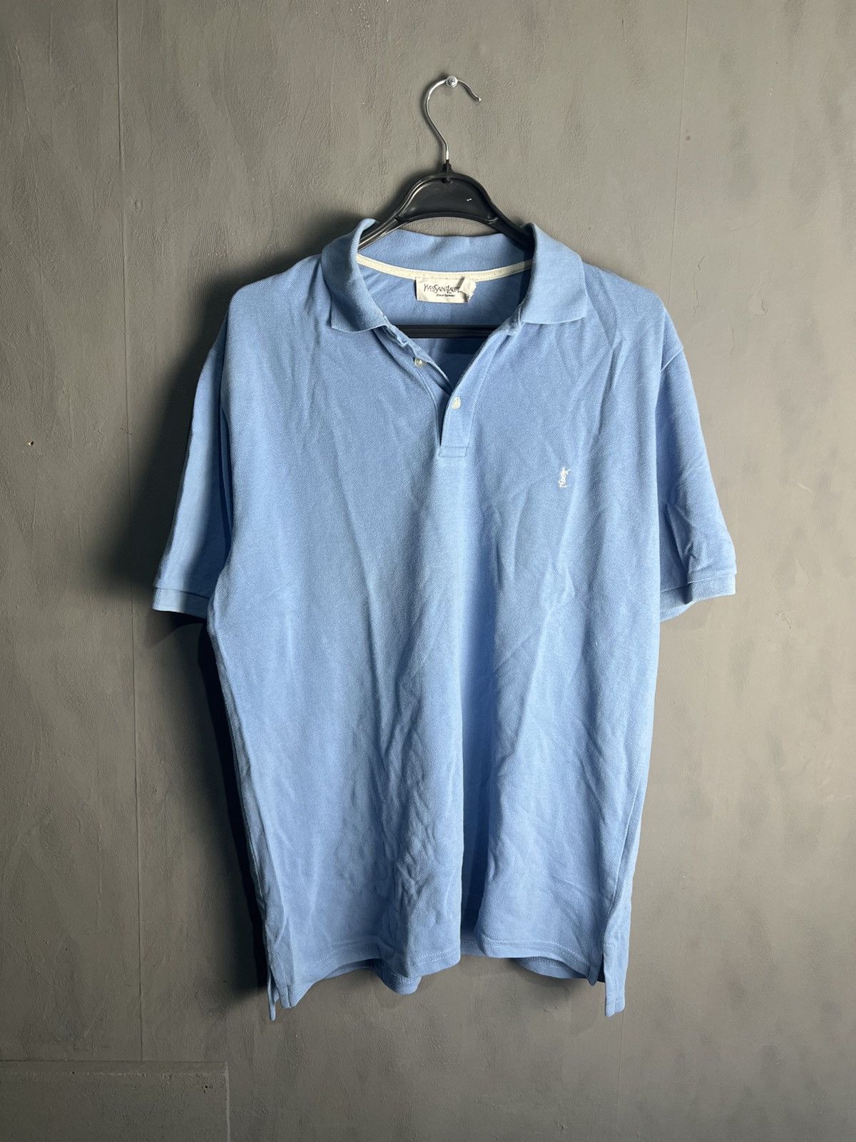 Yves Saint Laurent Vintage Yves Saint Laurent YSL Polo T Shirt Luxury Blue Size US L / EU 52-54 / 3 - 1 Thumbnail