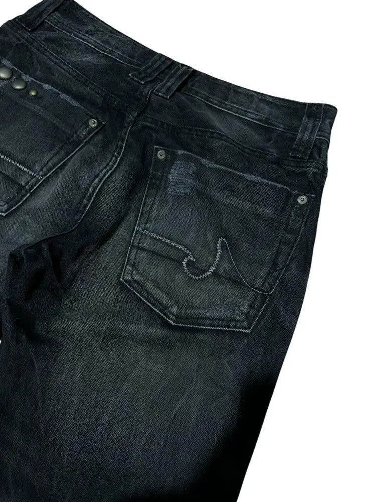 14th Addiction Crazy Flare denim washed black studded Maru rocky jeans Size US 30 / EU 46 - 13 Thumbnail