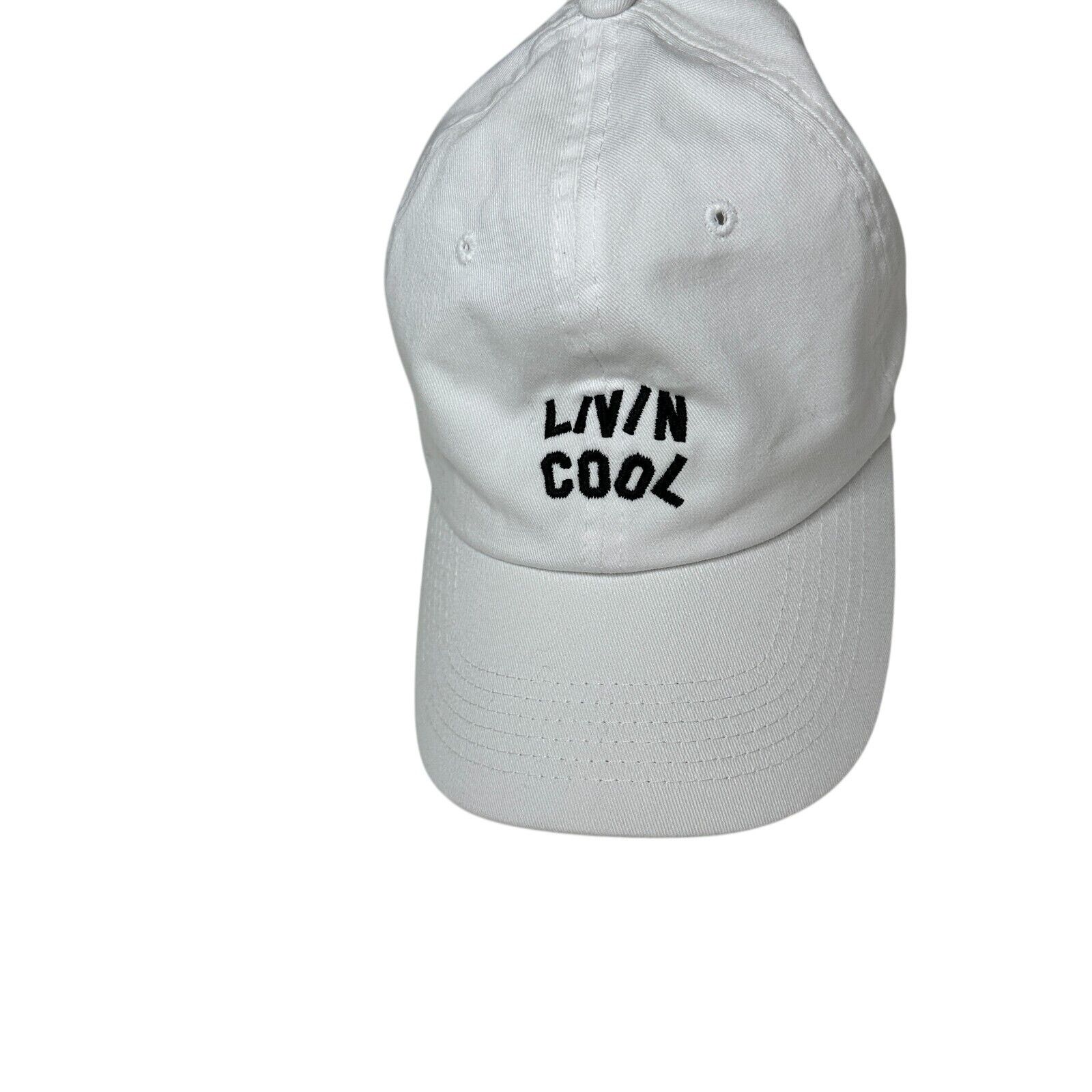 Other NWOT Livin Cool White Baseball Cap Hat Black Livin Cool OS Size ONE SIZE - 4 Thumbnail