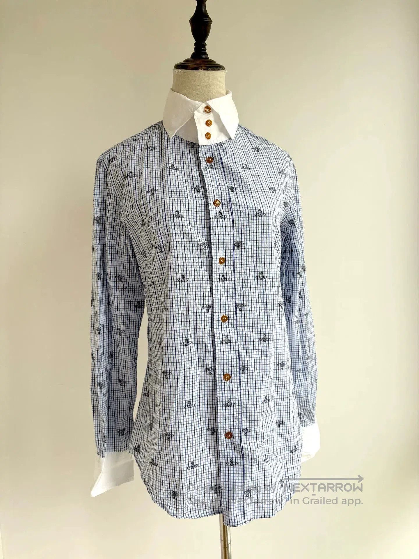 Vivienne Westwood vivienne westwood blue checkered saturn shirt. Size XL / US 12-14 / IT 48-50 - 2 Thumbnail