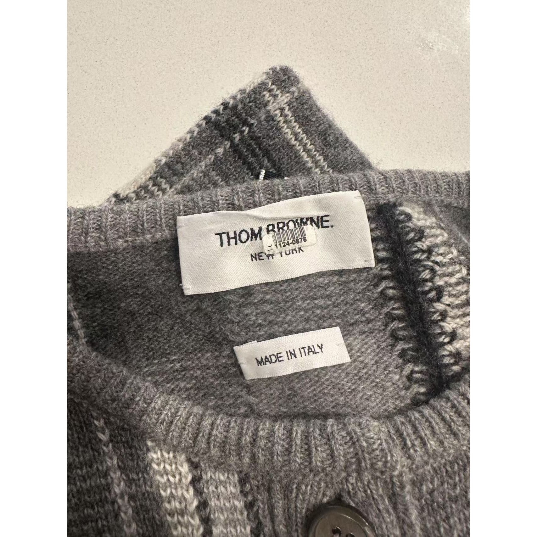 Thom Browne Thom Browne Womens Wool Cardigan With Plaid Pattern Button C Size XS / US 0-2 / IT 36-38 - 3 Thumbnail