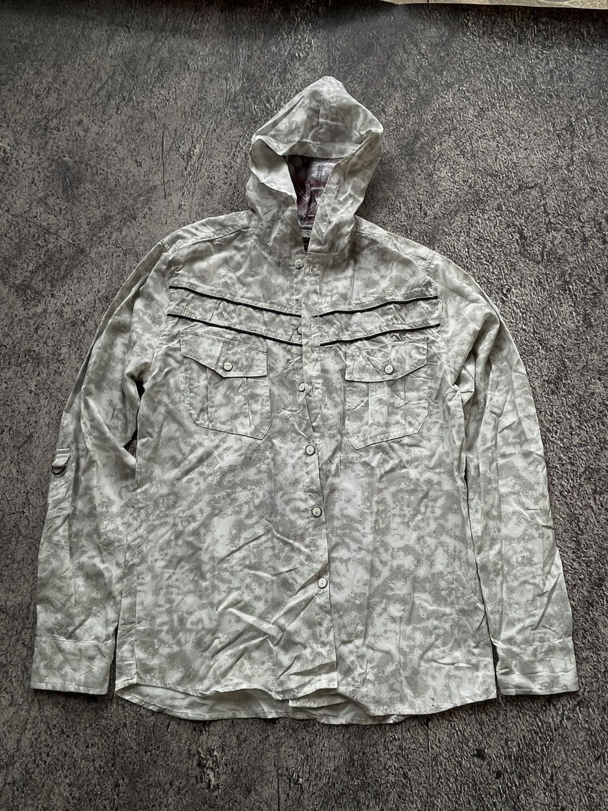 Japanese Brand Y2K 31040 Homme double layer acid wash shirt Size US M / EU 48-50 / 2 - 1 Thumbnail