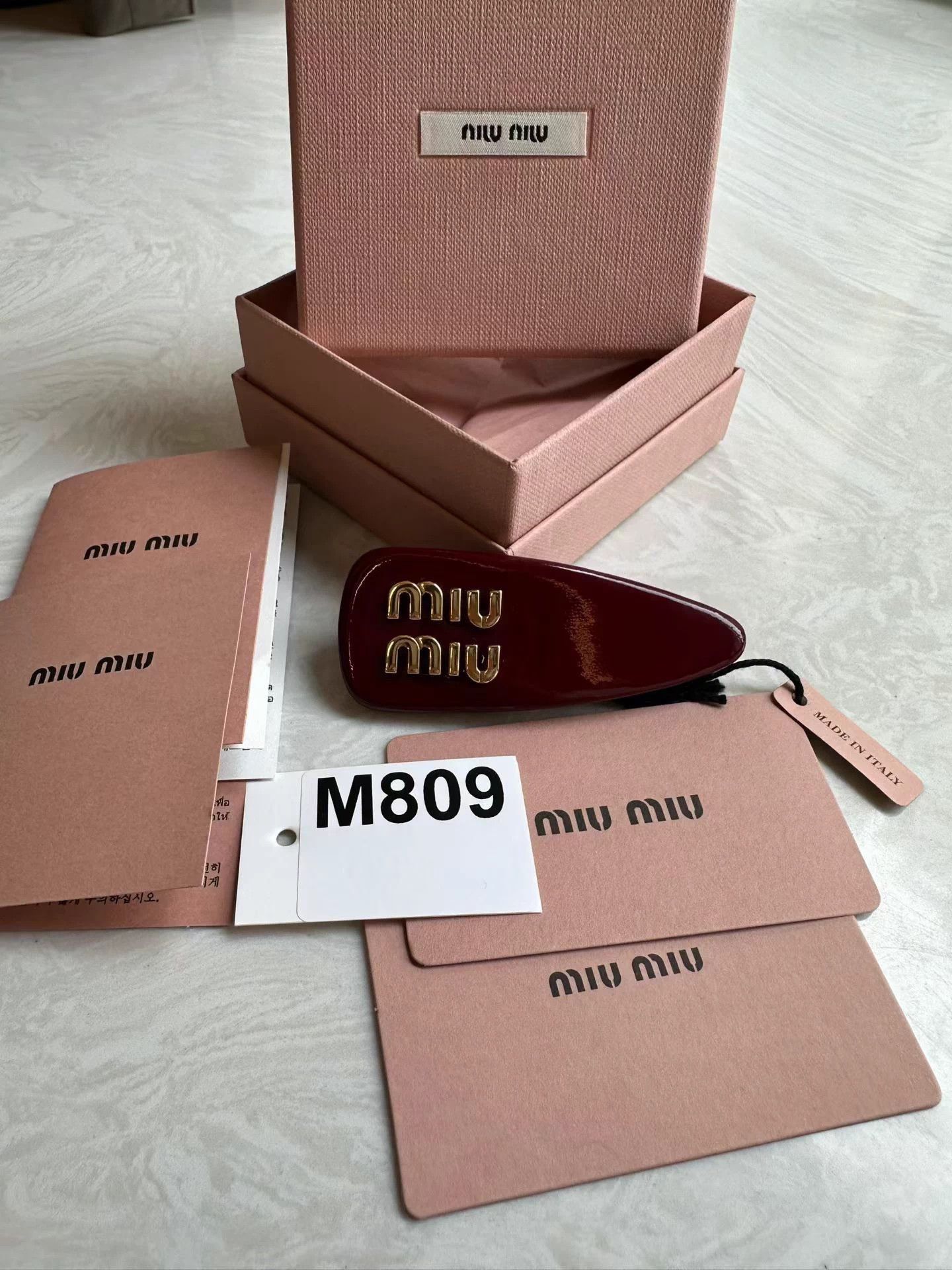 Miu Miu MIU MIU Burgundy Resin Hair Clip - Sweet Cool Size ONE SIZE - 3 Thumbnail