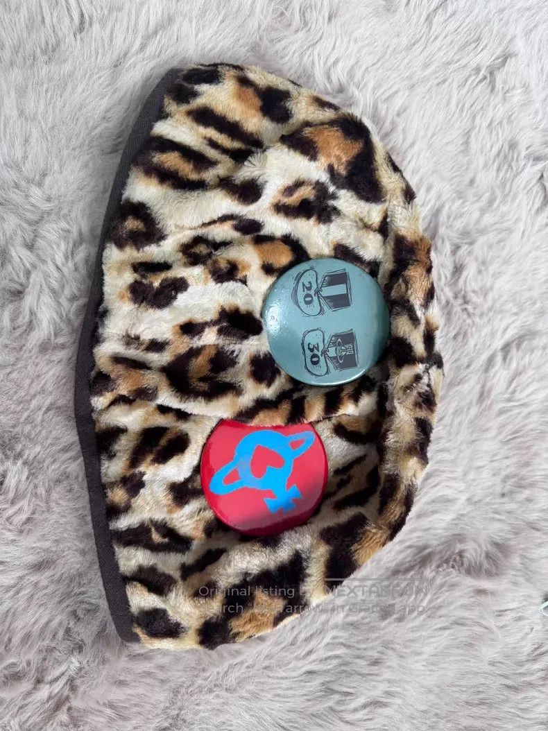 Vivienne Westwood Vivienne Westwood Leopard Print Furry Beret Size ONE SIZE - 5 Thumbnail