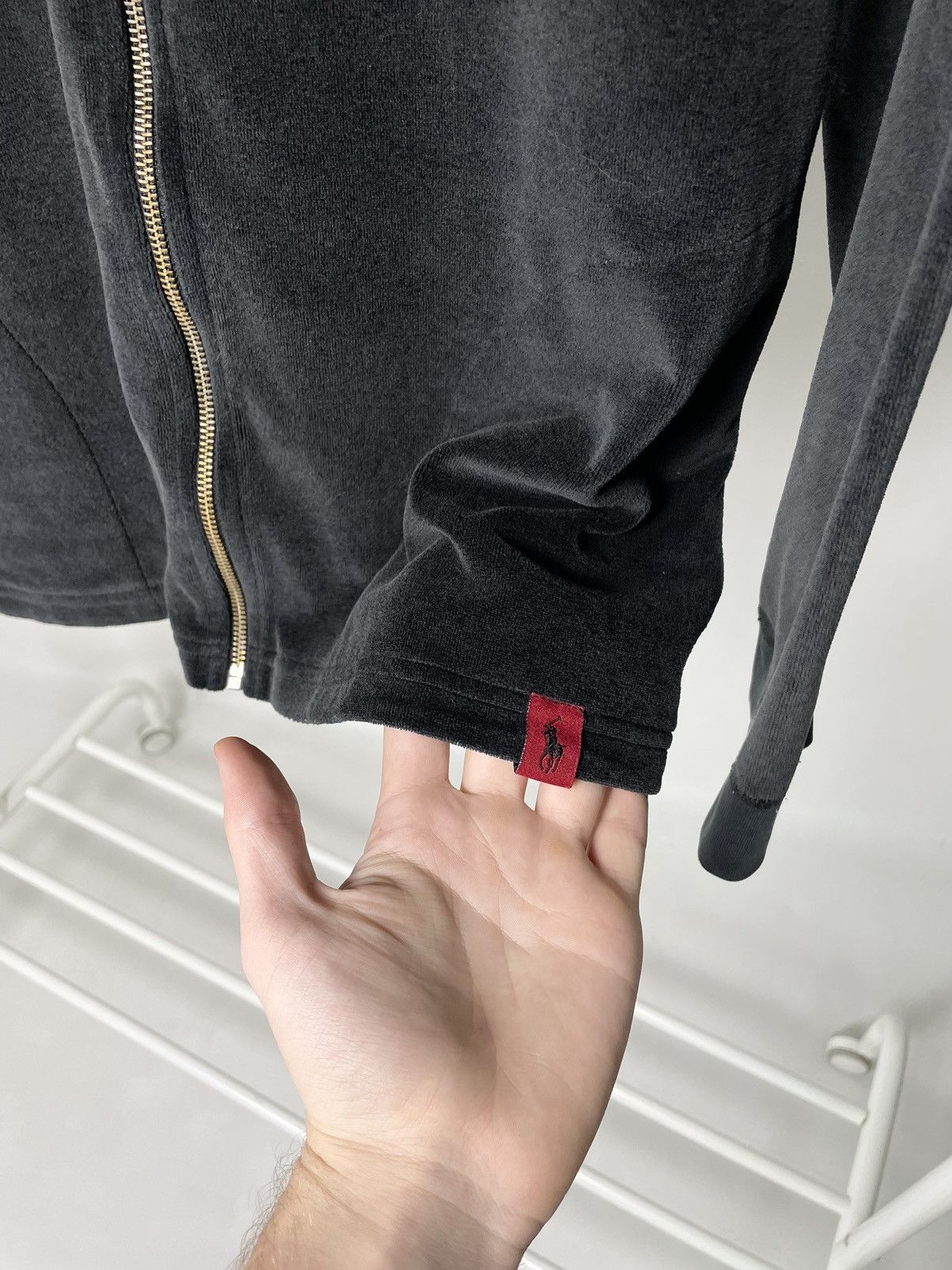 Polo Ralph Lauren Polo by Ralph Lauren 🎩 Black Velour Track Suit Zip up Jacket Size US L / EU 52-54 / 3 - 2 Thumbnail