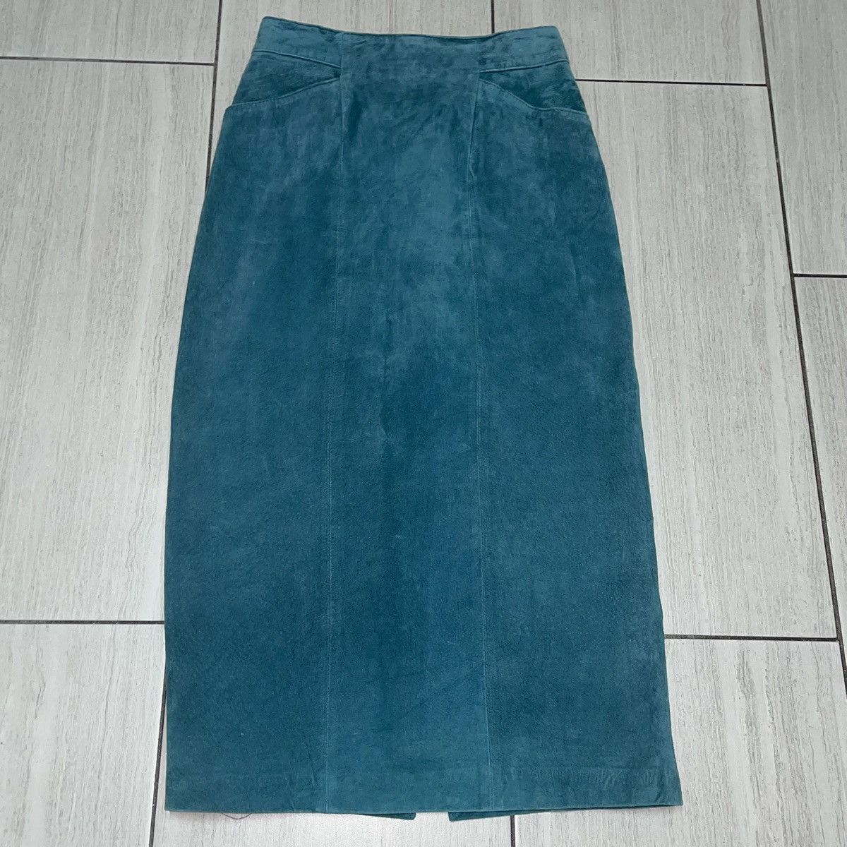 Vintage Dana Brooke Suede Skirt Size 27" / US 4 / IT 40 - 1 Thumbnail