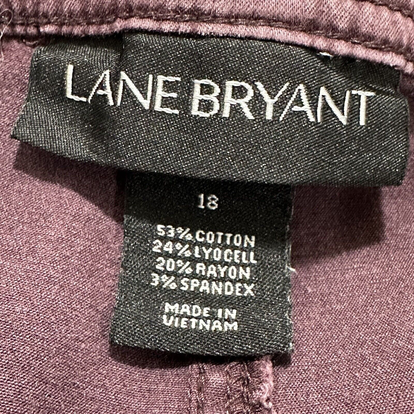 Other Lane Bryant 18 Purple High Rise Denim Skinny Jeans Stretch Size 40" / US 18 - 5 Thumbnail