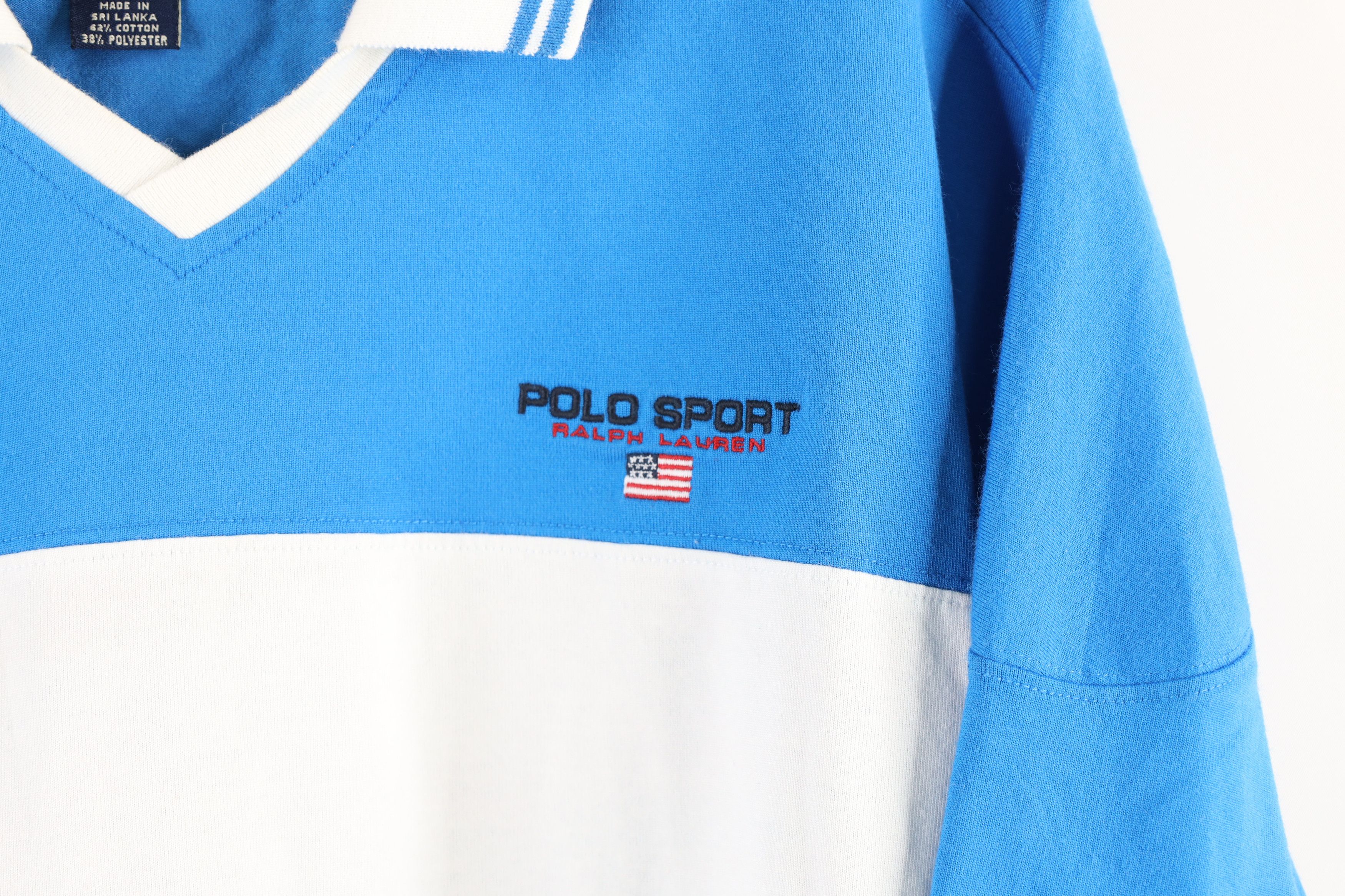 Ralph Lauren Vintage 90s Polo Sport Ralph Lauren Collared Soccer Jersey Size US XL / EU 56 / 4 - 4 Thumbnail