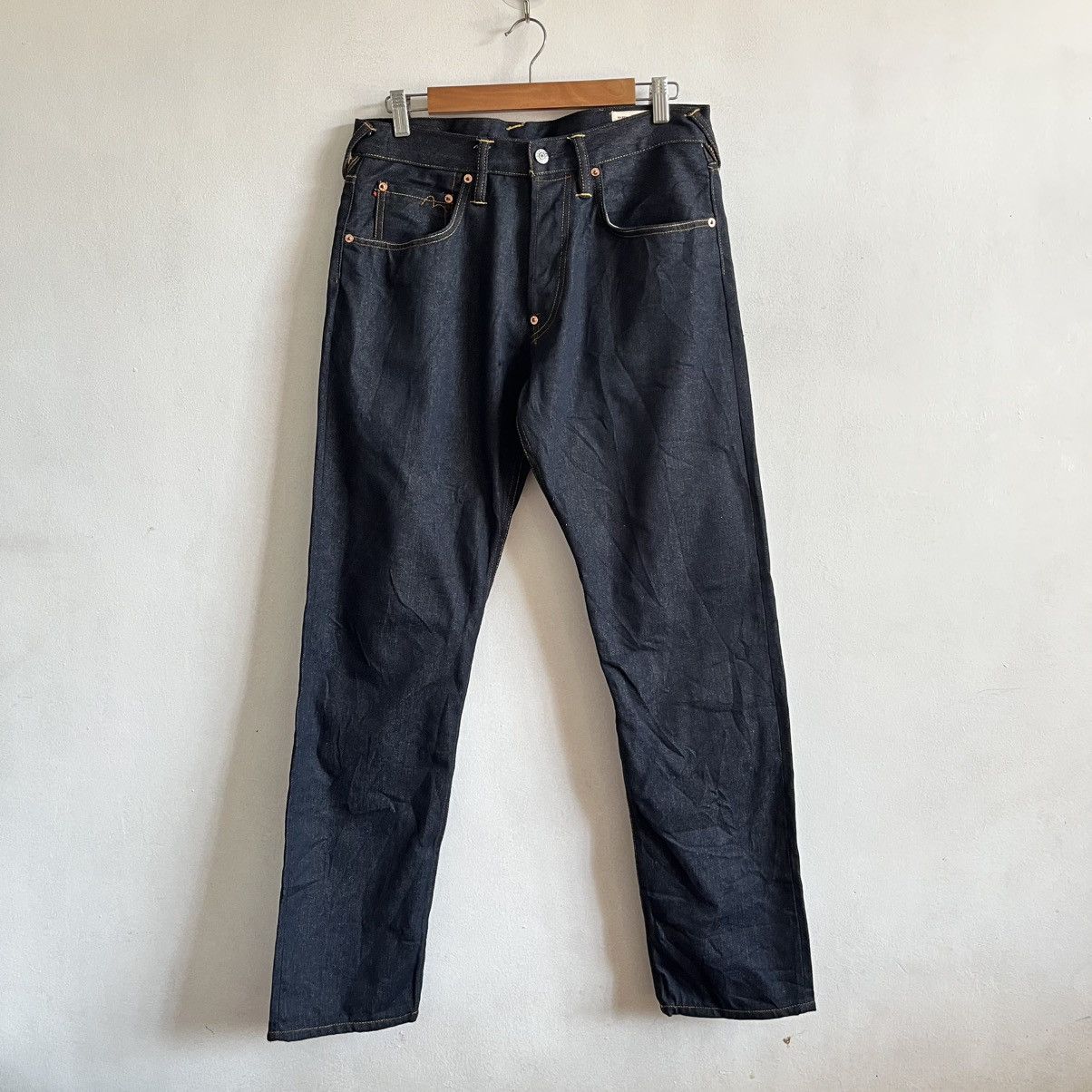 Evisu EVISU SKULL DAICOCK INDIGO SELVEDGE PANTS Size US 32 / EU 48 - 2 Thumbnail