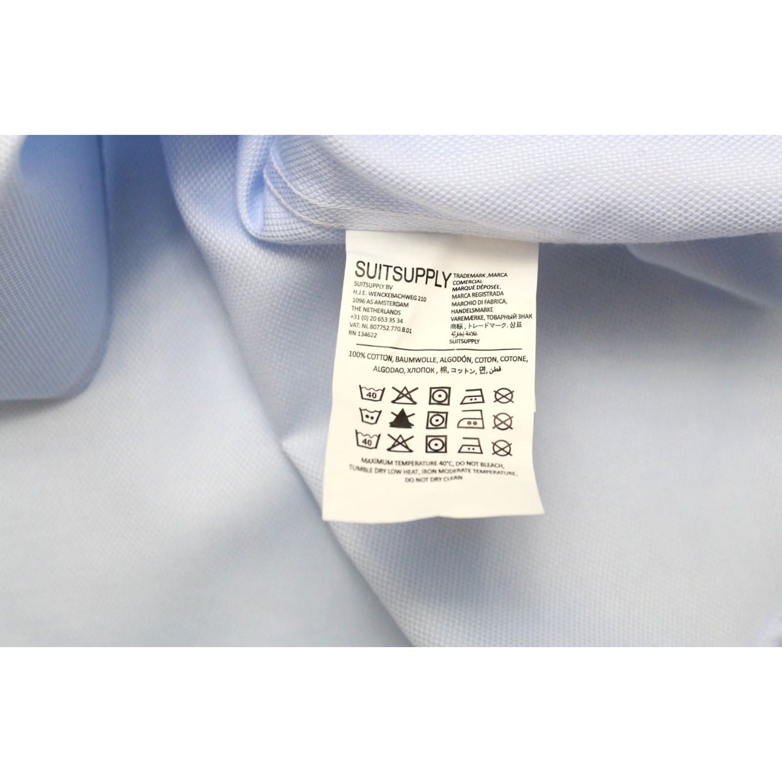 Suitsupply Suitsupply Slim Fit Formal Shirt Men 41L / 16L Button Up Dress Shirt Blue Patterned Christmas? (Note: Do not add new info) Size 42R - 7 Thumbnail