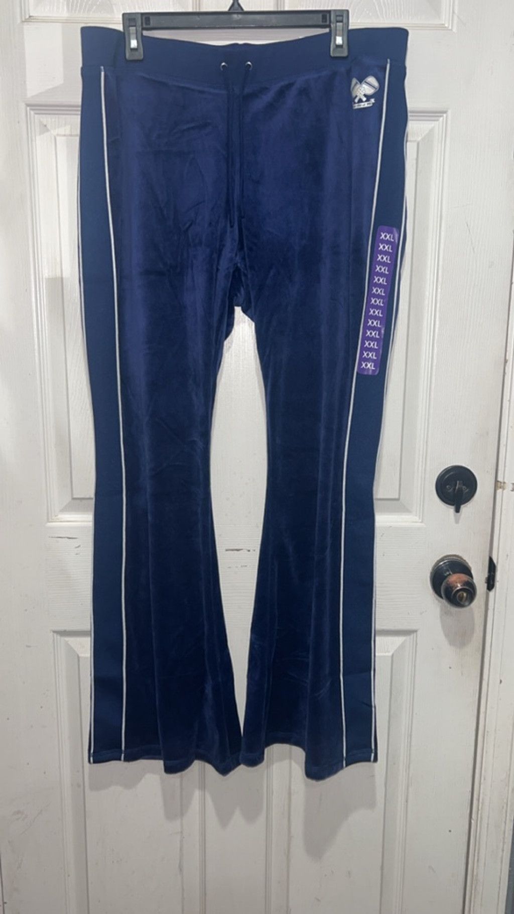 Juicy Couture Women's Juicy Couture Boot Cut Velour Pants Navy XXL Size 42" / US 20 - 1 Thumbnail
