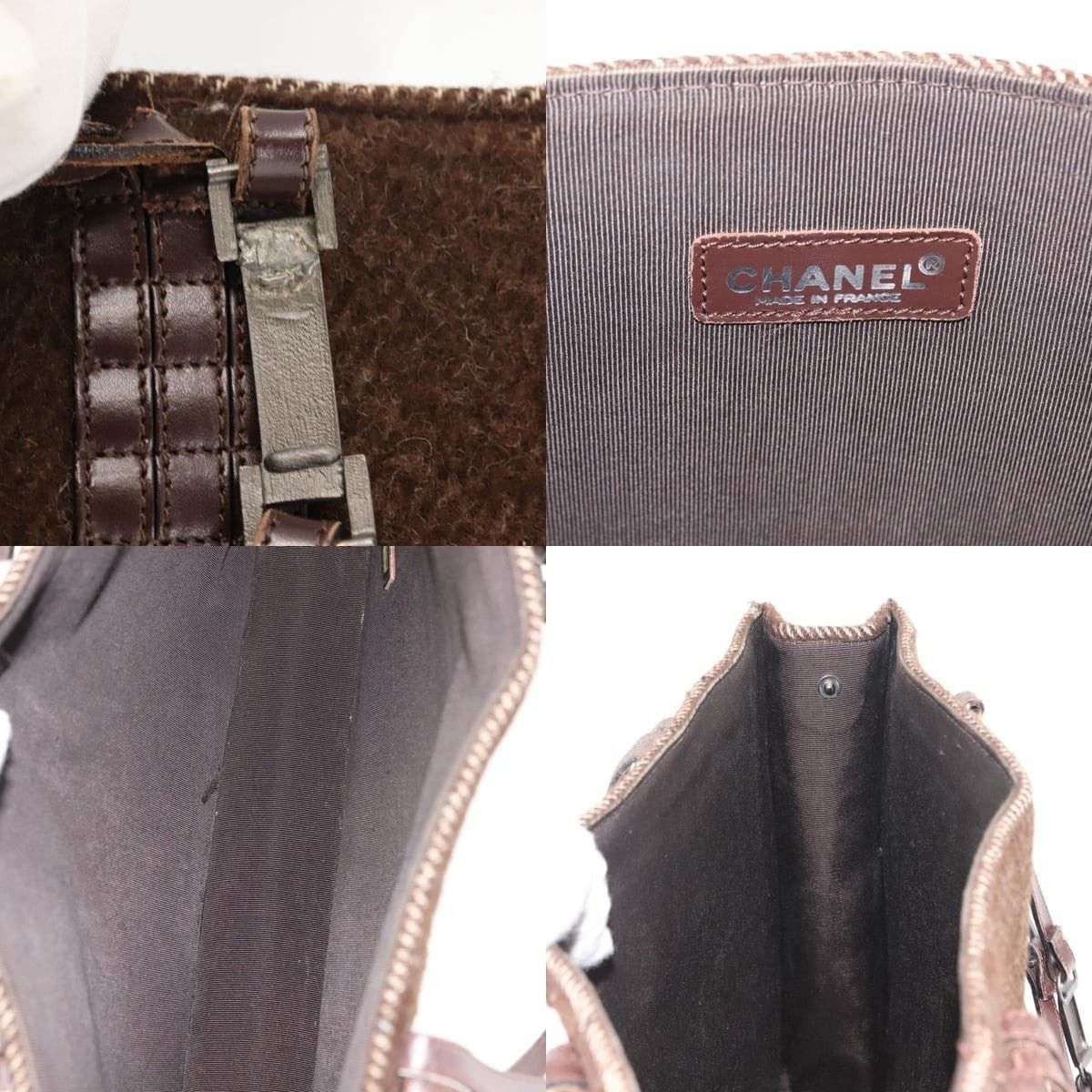 Chanel Chanel Tote Bag Wool Brown CC Size ONE SIZE - 6 Thumbnail