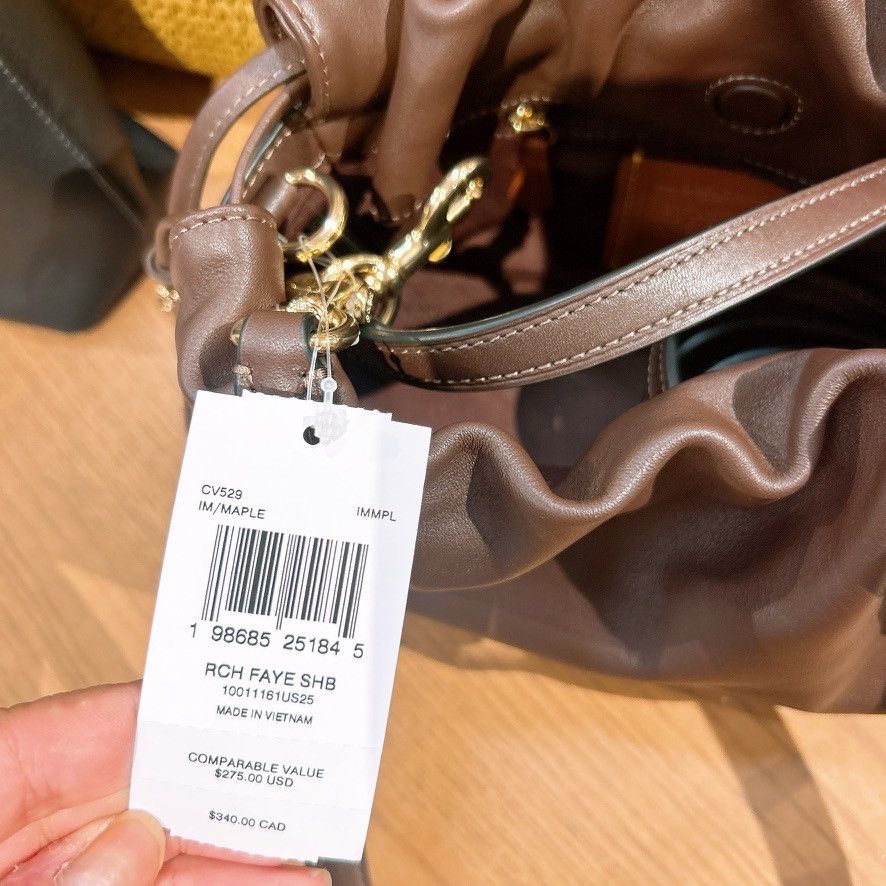 Coach NWT Coach Faye Shoulder Bag CV529 Gold/Maple Size ONE SIZE - 7 Thumbnail