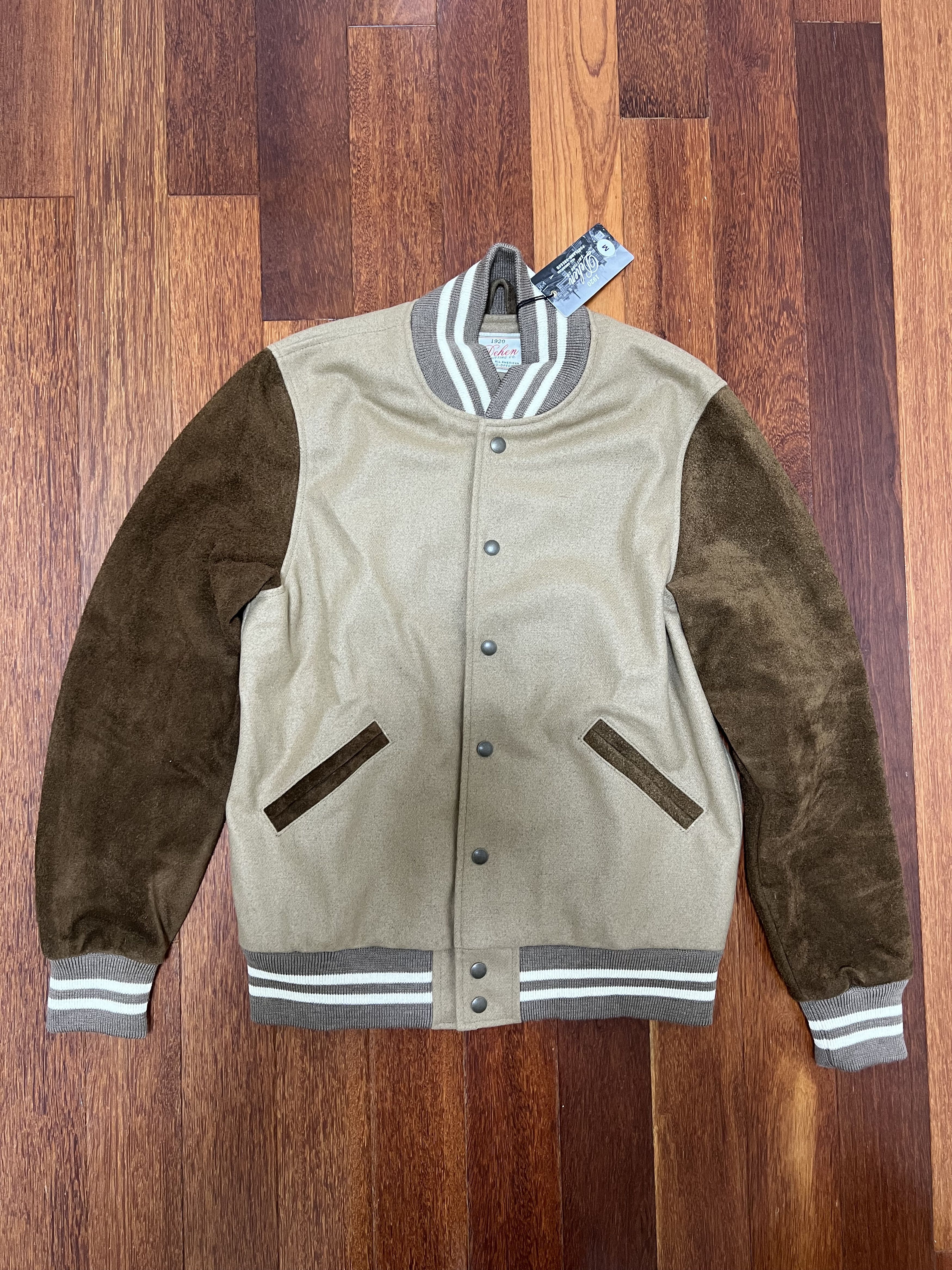 Dehen 1920 💚 Dehen 1920 x Blue Owl Varsity Jacket in Camel NEW Size US M / EU 48-50 / 2 - 7 Thumbnail