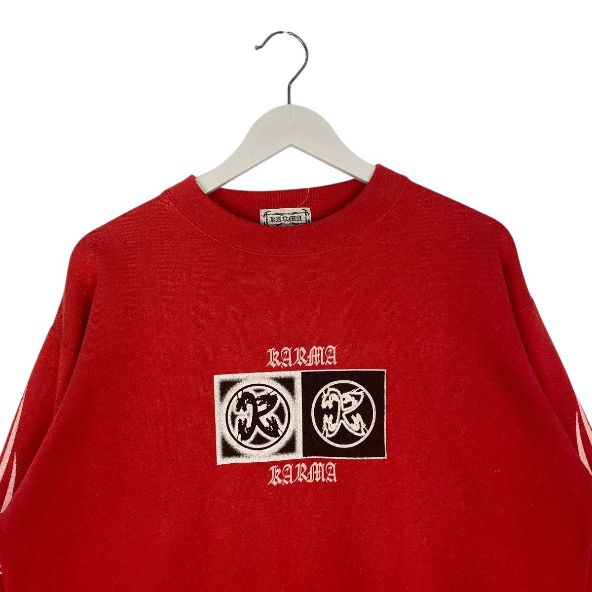 Vintage Vintage Karma Printed Crewneck Sweatshirt Red Size M Size US M / EU 48-50 / 2 - 4 Thumbnail