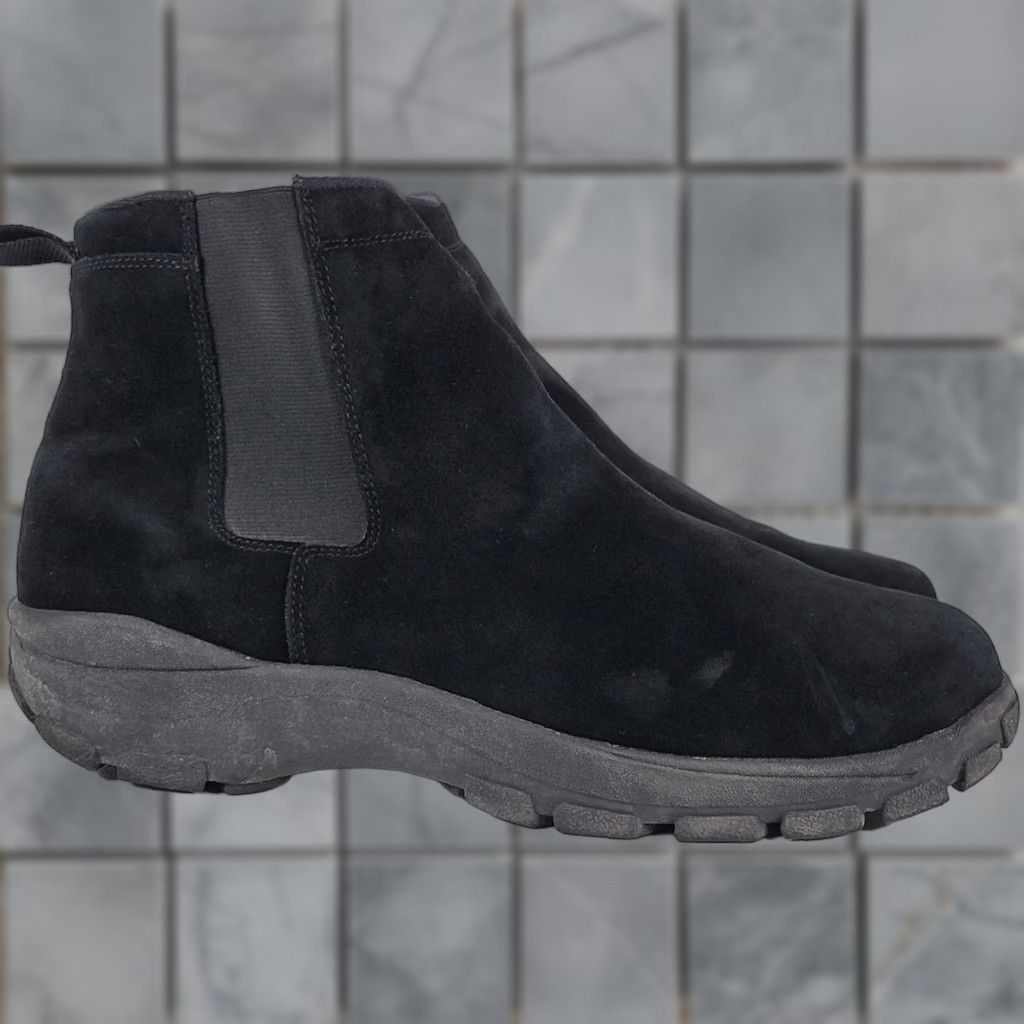 Lands' End VINTAGE Lands' End Dark Black Suede Pull-On Ankle Boots Men Size 13 Black Suede Leather Upper Men Ankle Boots 79246 Size US 13 / EU 46 - 1 Thumbnail