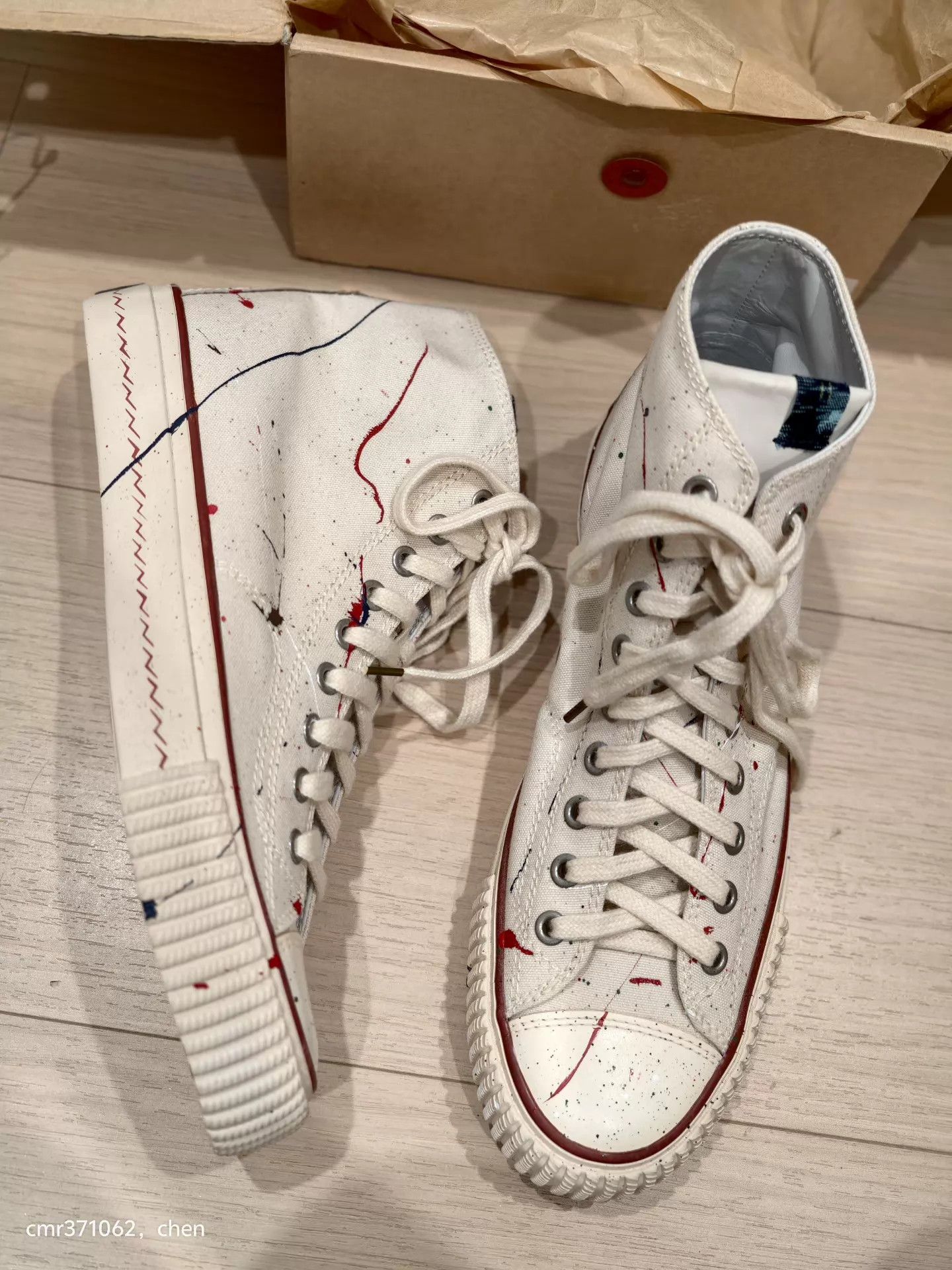 Visvim VISVIM 19 ICT SKAGWAY HI CANVAS Splatter Ivory 9 Size US 9 / EU 42 - 2 Thumbnail