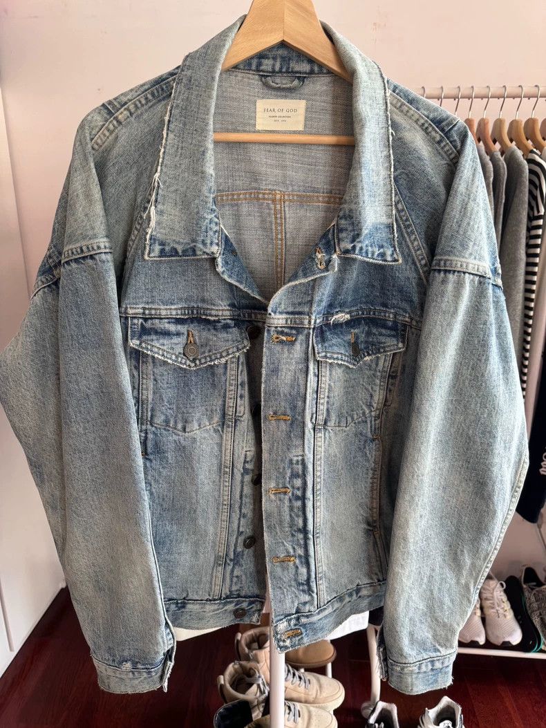 Fear of God Fear of God OG Blue Denim Jacket L - dmc Size US L / EU 52-54 / 3 - 1 Thumbnail