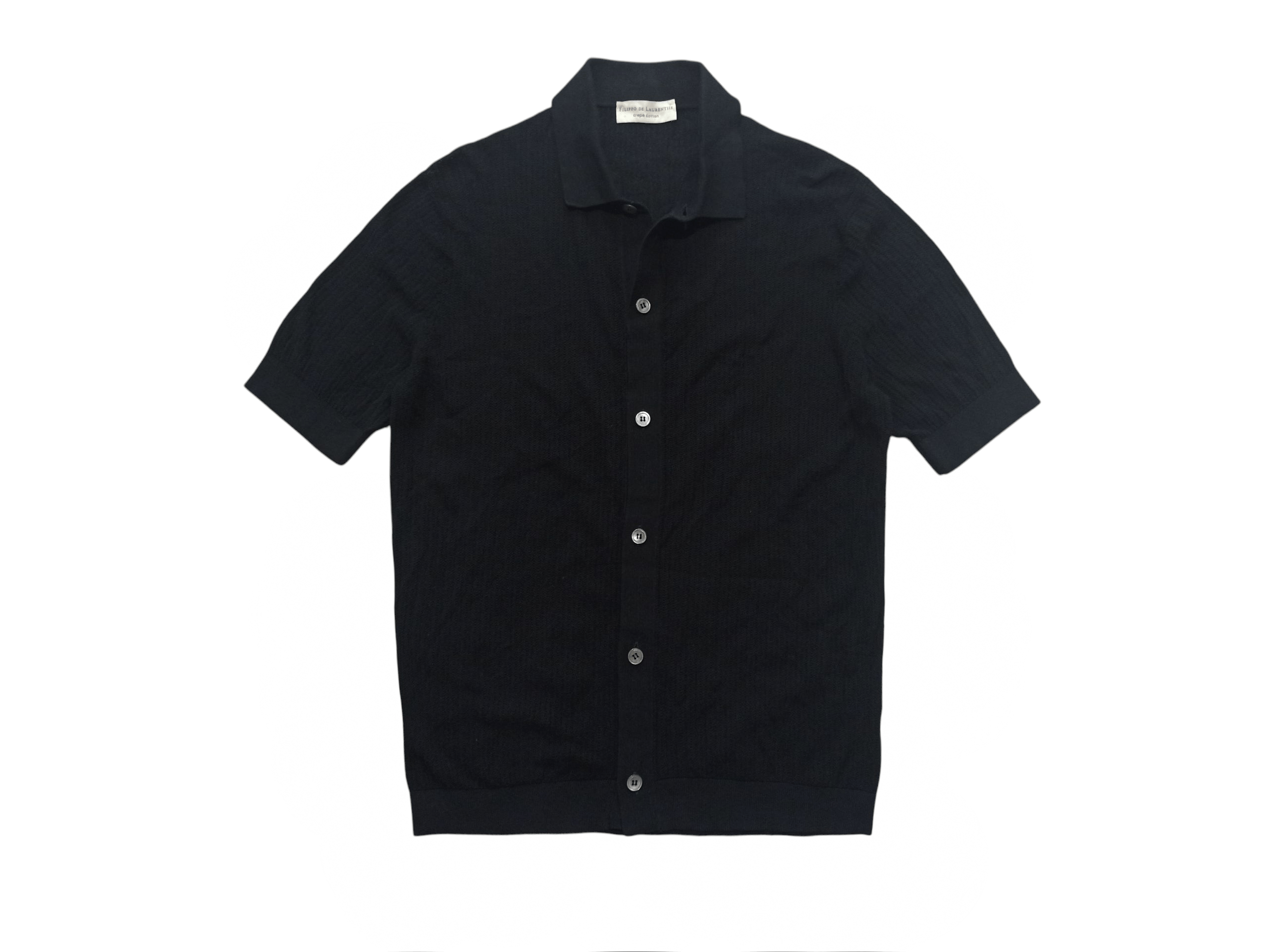 Designer Filippo De Laurentiis Crepe Cotton Button Polo Shirt Size US L / EU 52-54 / 3 - 1 Thumbnail
