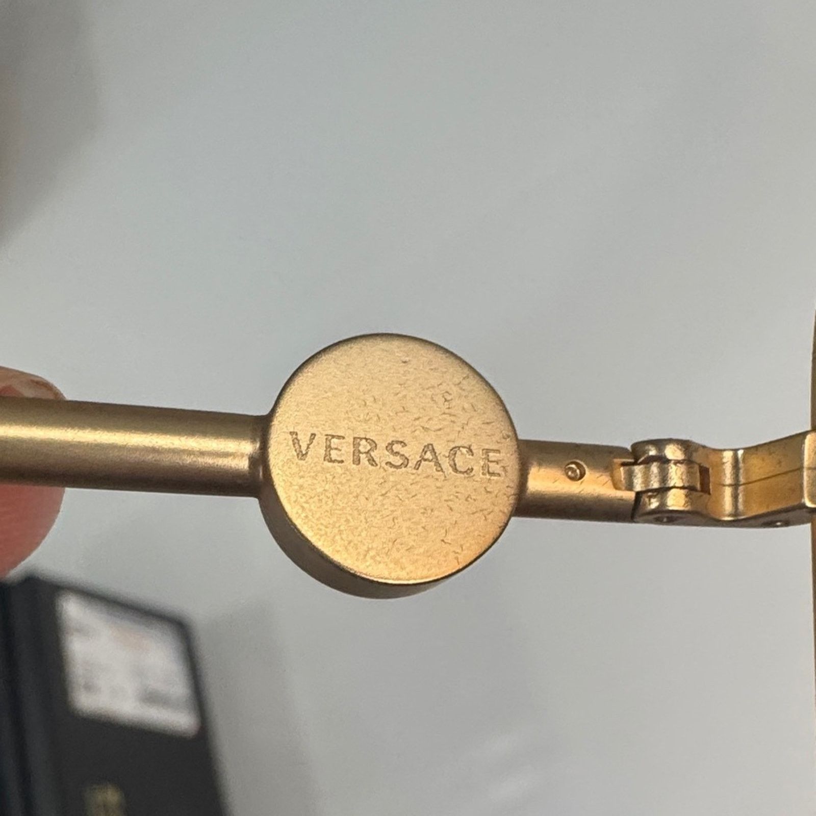 Versace Versace Women’s Gold Frame Sunglasses with Mirror Lenses Size ONE SIZE - 9 Thumbnail