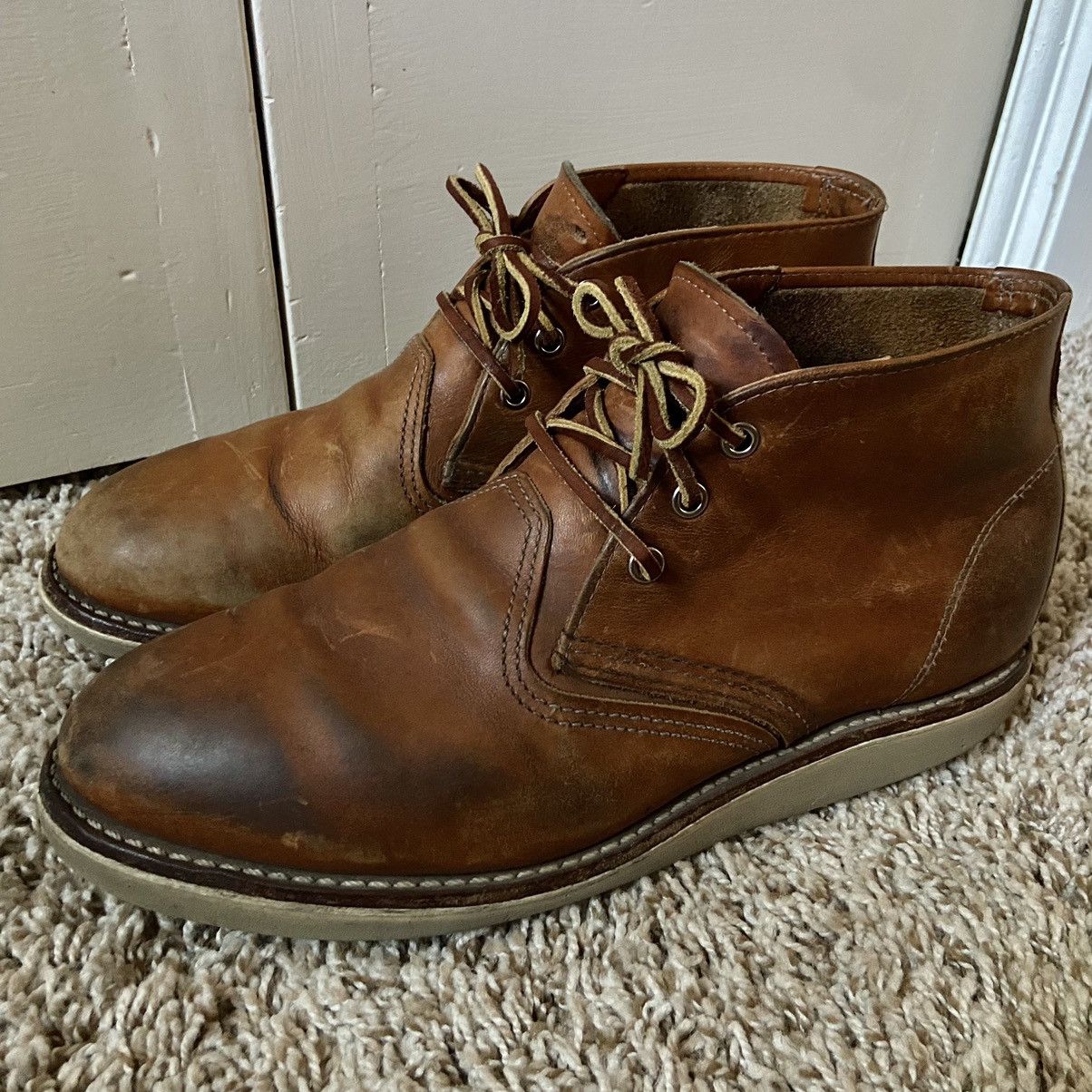 Red Wing Red Wing Style 3140 Heritage Work Chukka Brown Leather Boots Size US 9 / EU 42 - 4 Thumbnail