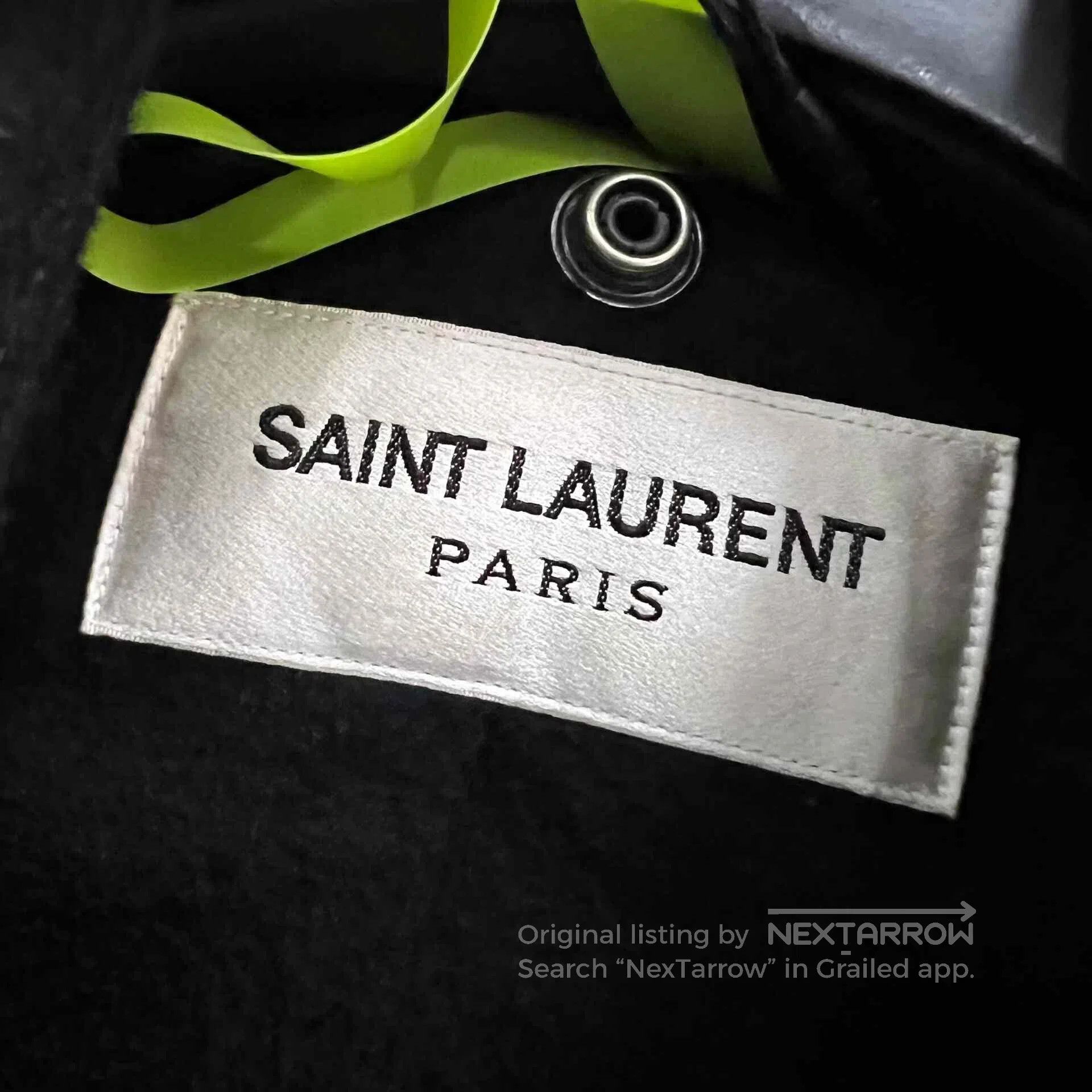 Saint Laurent Paris Saint Laurent Black Cropped Jacket. Size XS / US 0-2 / IT 36-38 - 4 Thumbnail