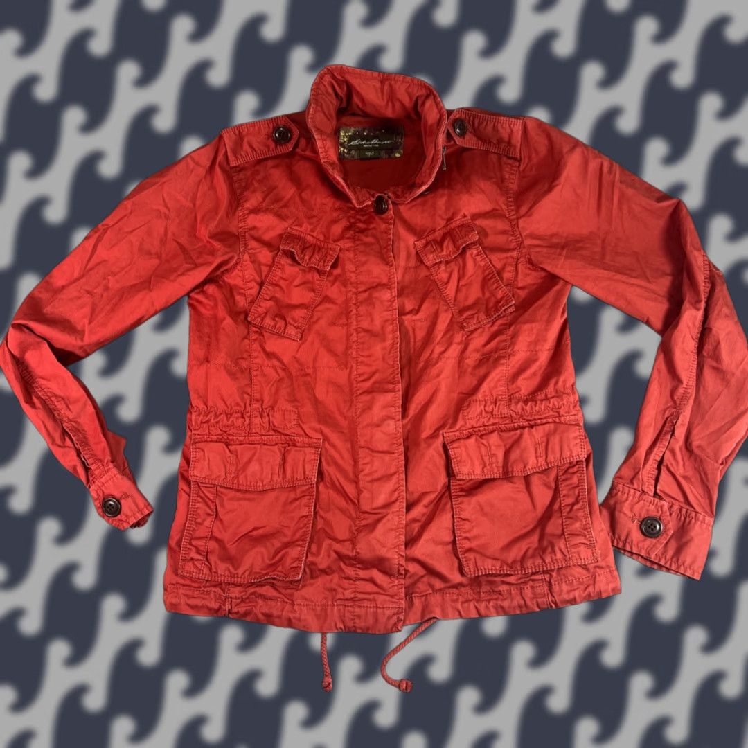 Eddie Bauer Eddie Bauer Hoodie Utility Jacket Womens Small Red Cotton Pockets Long Sleeve Size L / US 10 / IT 46 - 1 Thumbnail