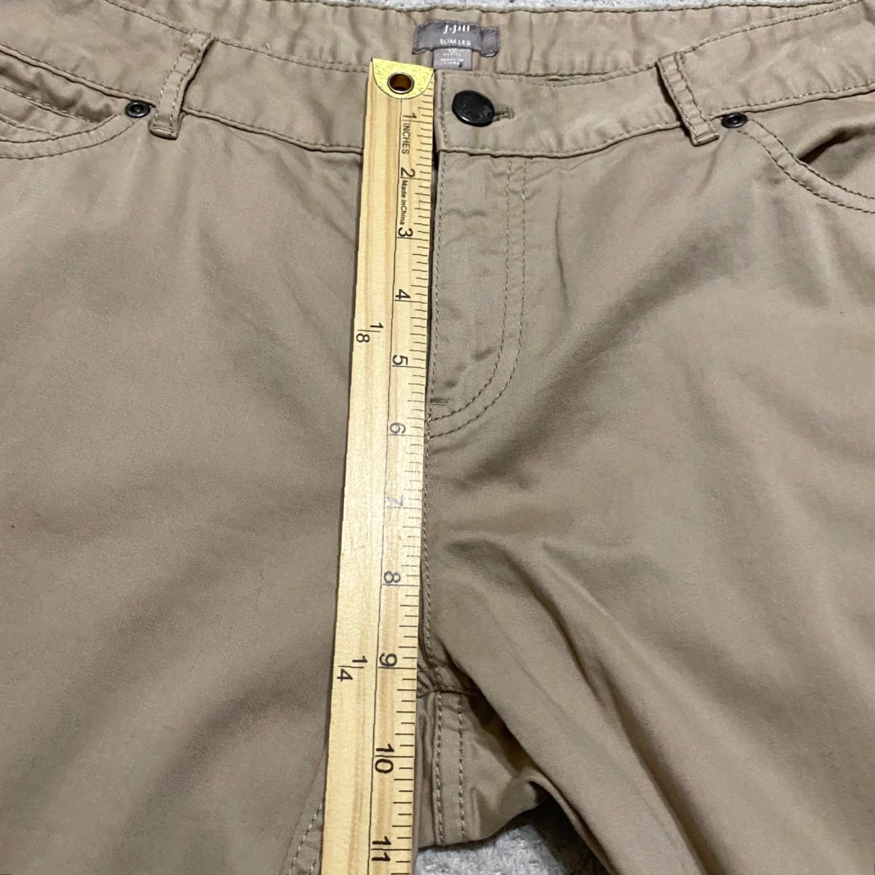 J. Jill VINTAGE no | J. Jill Pants Beige Slim Straight Chino Mid Rise Petite 12P Womens Size 24" / US 00 / IT 34 - 7 Thumbnail