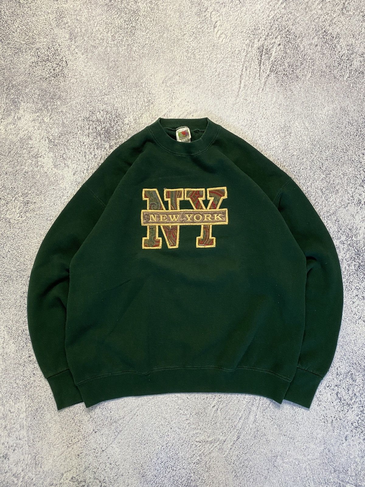 Fruit Of The Loom × Vintage Vintage Fruit of the Loom New York Crewneck Sweatshirt Boxy Size US L / EU 52-54 / 3 - 1 Thumbnail