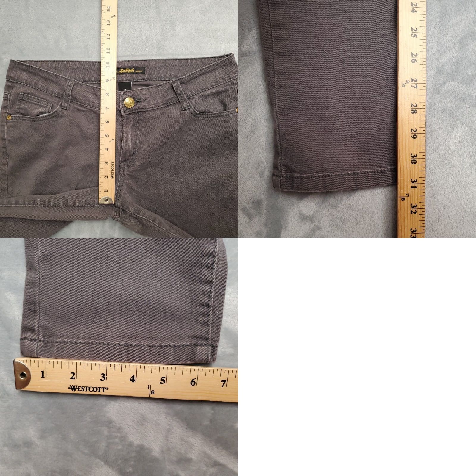 Southpole VINTAGE Southpole Jeans Womens 13 Gray Embroidered Pockets Casual Denim Pants Jeans (5-Pocket) Womens Size 34" / US 12 / IT 48 - 9 Thumbnail