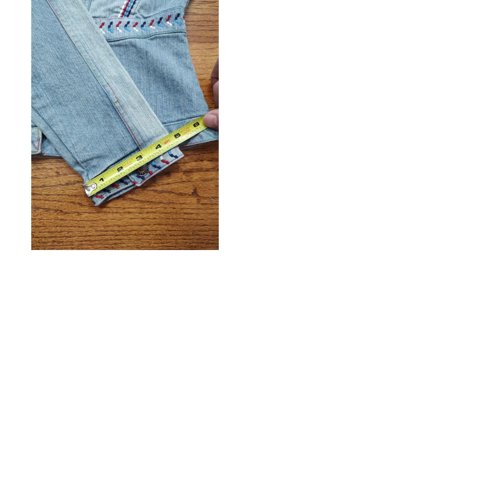 Denime Cripple Creek Ranchwear Denim Jacket Women Small Embroidered Aztec Western Rodeo Size S / US 4 / IT 40 - 9 Thumbnail