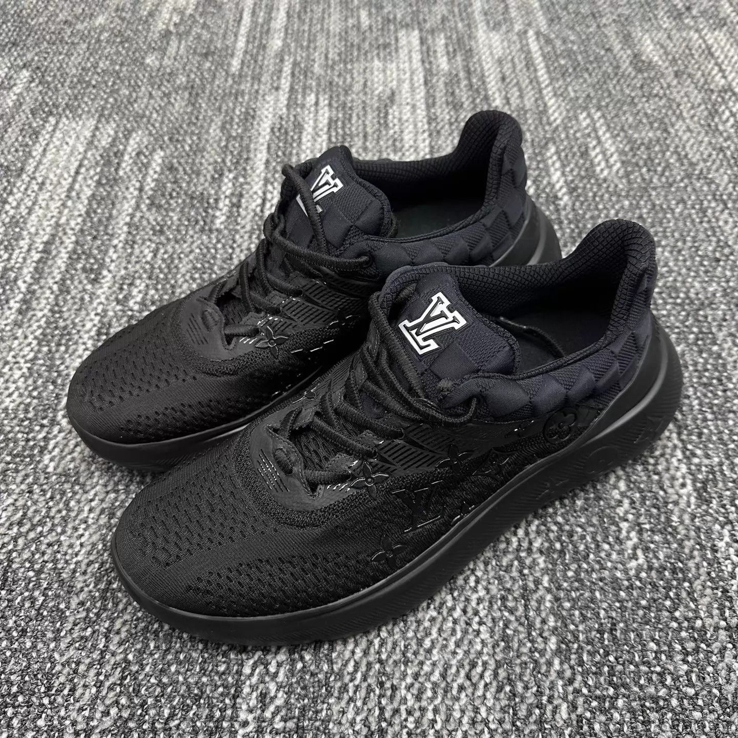 Louis Vuitton LV Show Up Black Monogram Sneaker 42 Worn 1x Size US 9 / EU 42 - 1 Thumbnail
