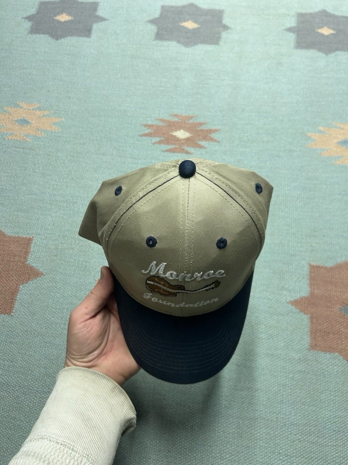 Vintage Vtg strapbac hat Bill Monroe Foundation bluegrass guitar tan Size ONE SIZE - 3 Thumbnail