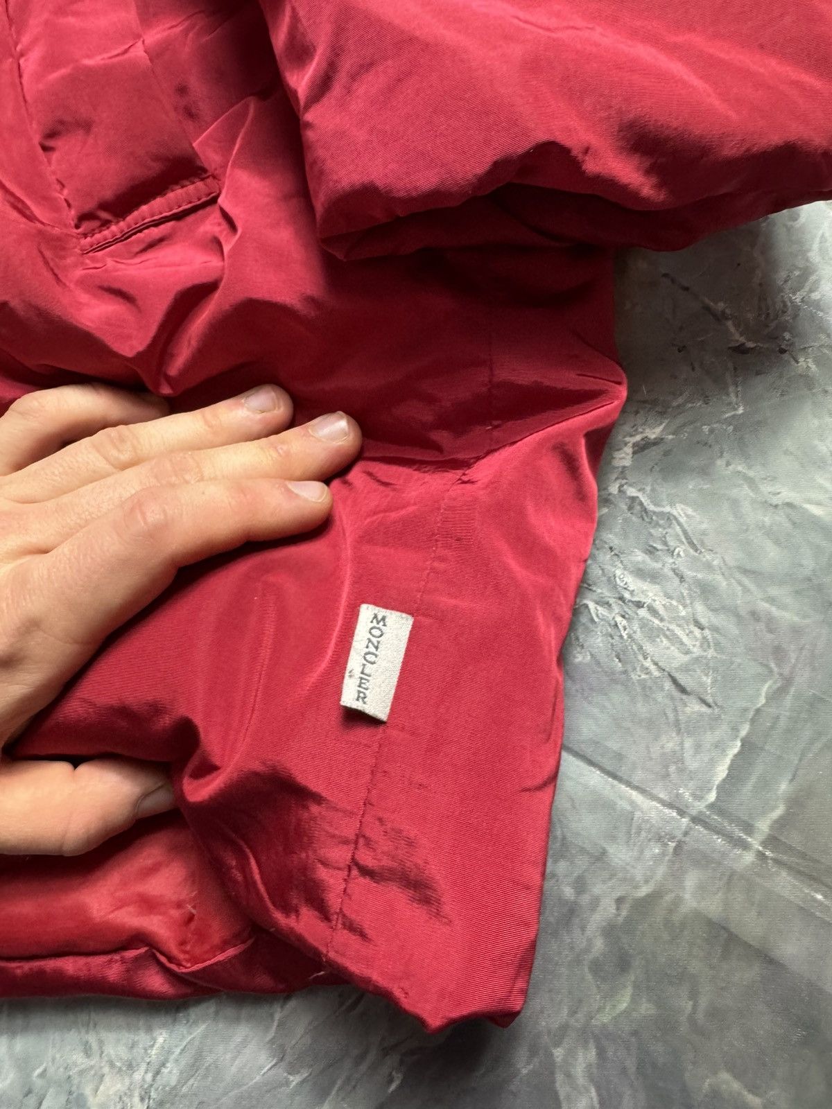 Moncler Vintage Moncler Grenoble Red Long Puffer Jacket Size US XL / EU 56 / 4 - 5 Thumbnail