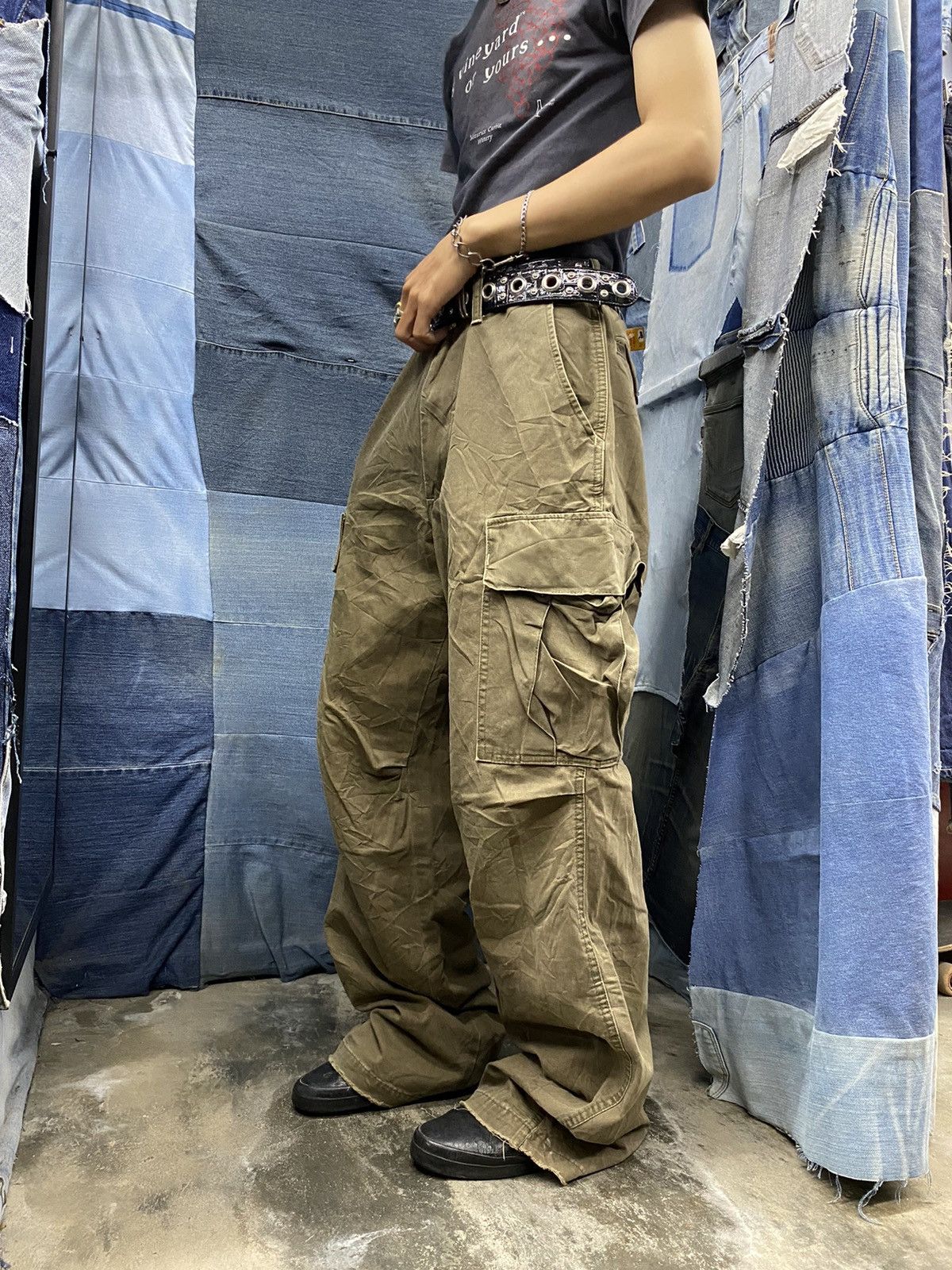 Vintage military cargo pant blue way clothing b 6251 Size US 30 / EU 46 - 14 Thumbnail