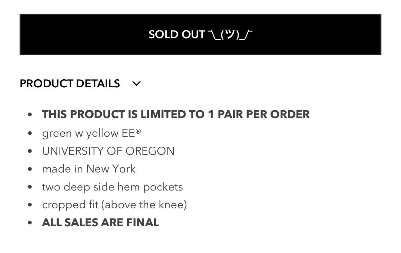 Eric Emanuel × NCAA Eric Emanuel University Of Oregon Basic Shorts Large Size US 34 / EU 50 - 11 Thumbnail
