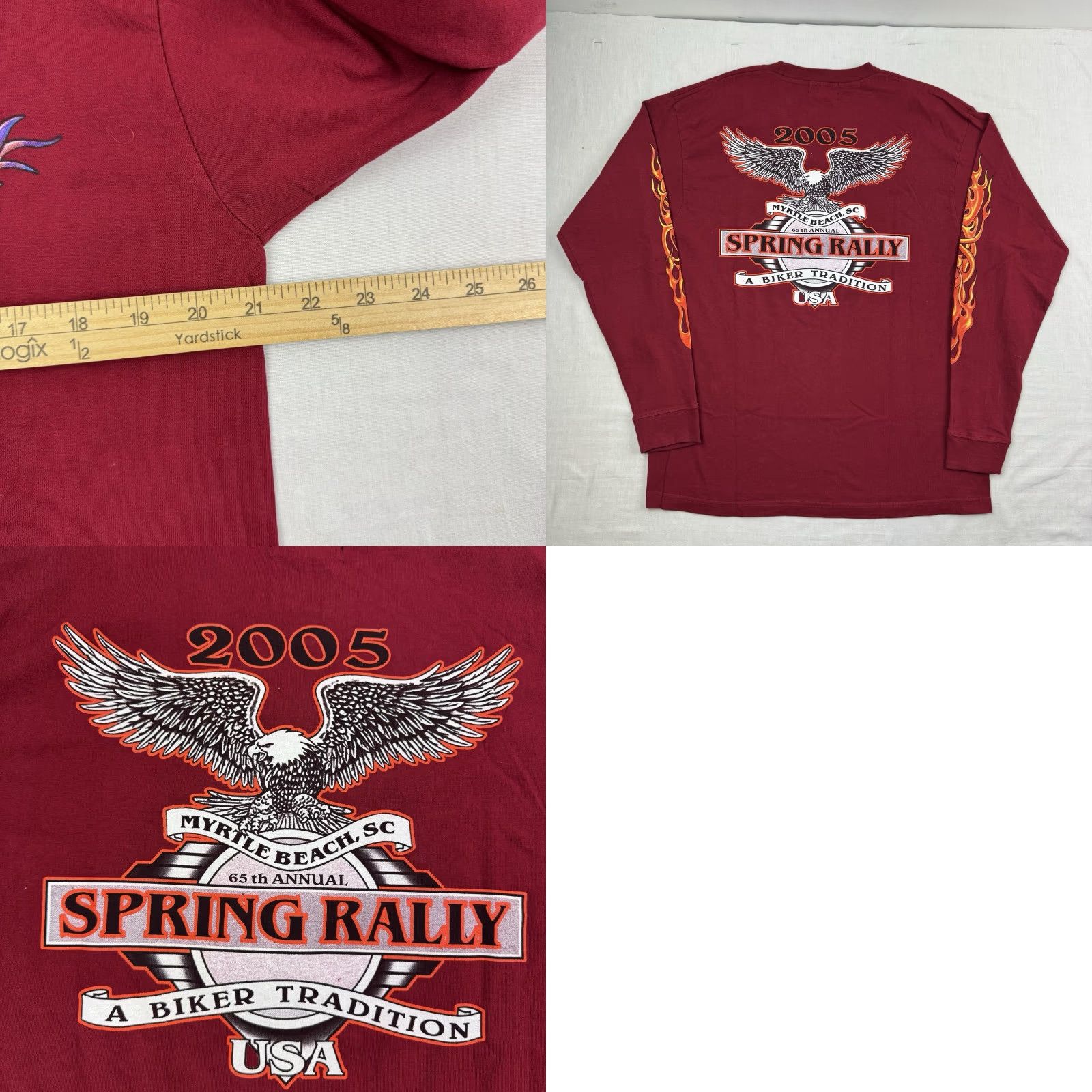 Vintage VINTAGE Myrtle Beach Spring Biker Rally 2005 Long Sleeve Shirt Adult Large Flame Size US L / EU 52-54 / 3 - 8 Thumbnail