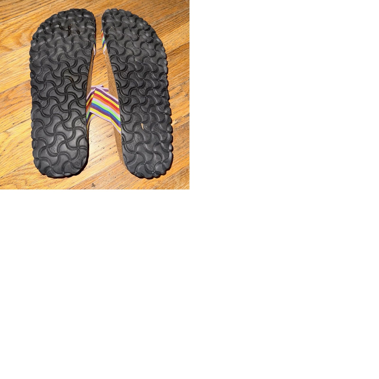 Birkenstock Birki’s Birkenstock Womens Sandal Curacao II Stretch Rainbow Slip On 7 Multicolor Striped Slip-On夏 Size US 7 / IT 37 - 9 Thumbnail