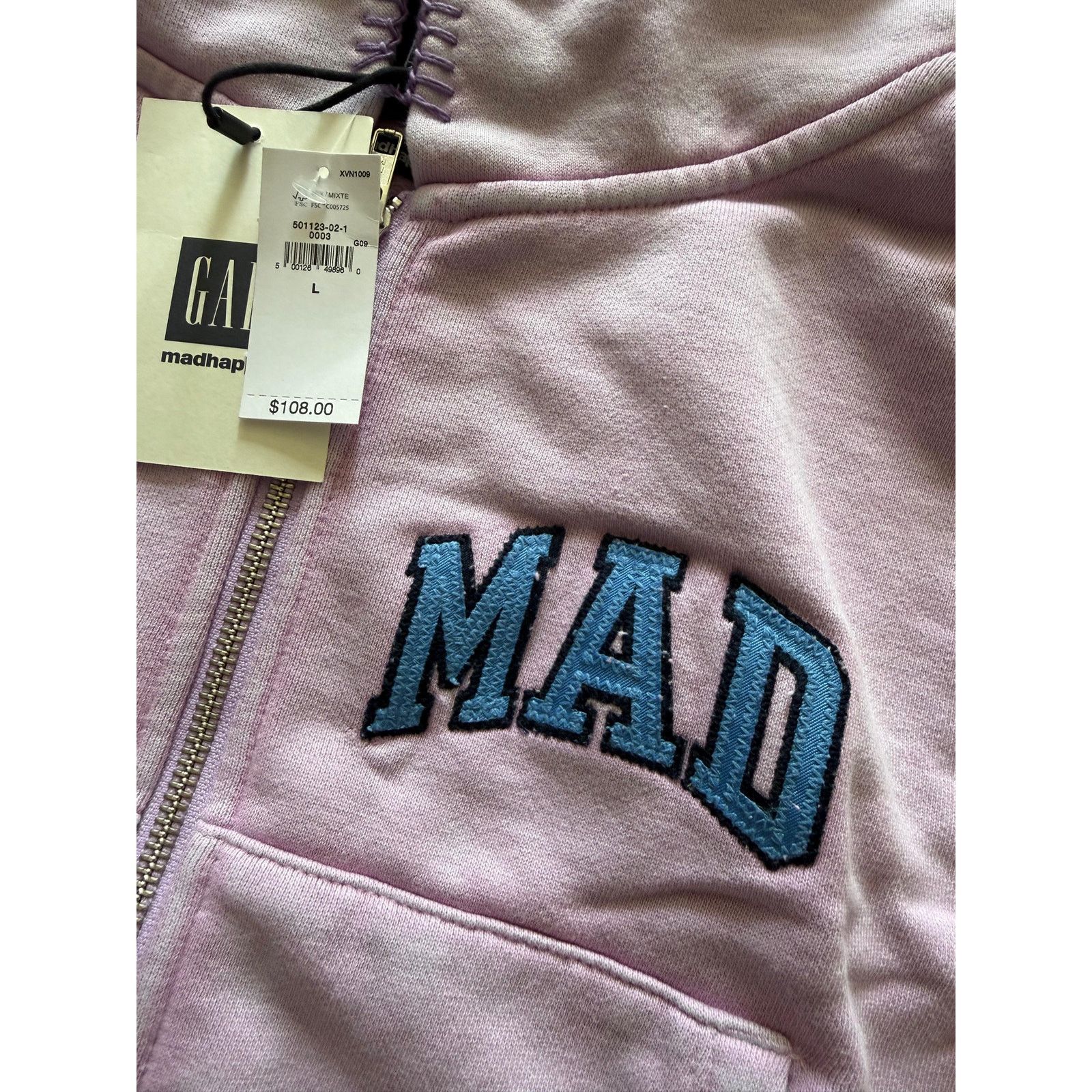 Gap Gap x Madhappy Cropped Zip Hoodie Pink MAD NWT Size L / US 10 / IT 46 - 2 Thumbnail
