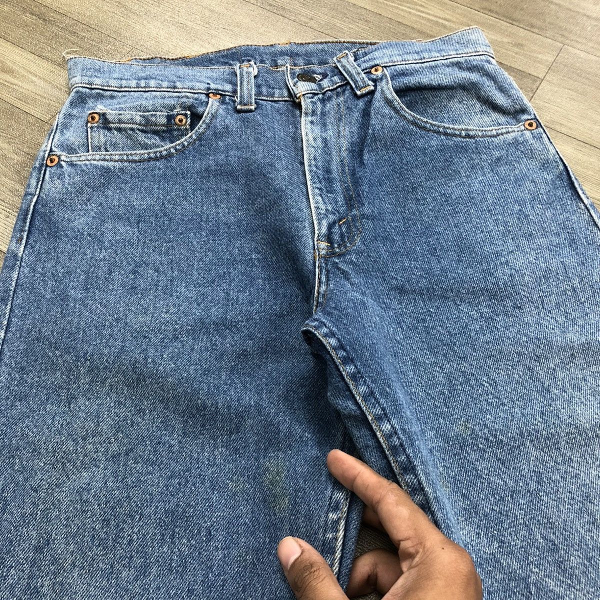 Levi's × Levi's Vintage Clothing 🇺🇸80’s Vintage Levis 501 #552 30x31 Straight Leg Blue Jeans Size US 29 - 8 Thumbnail