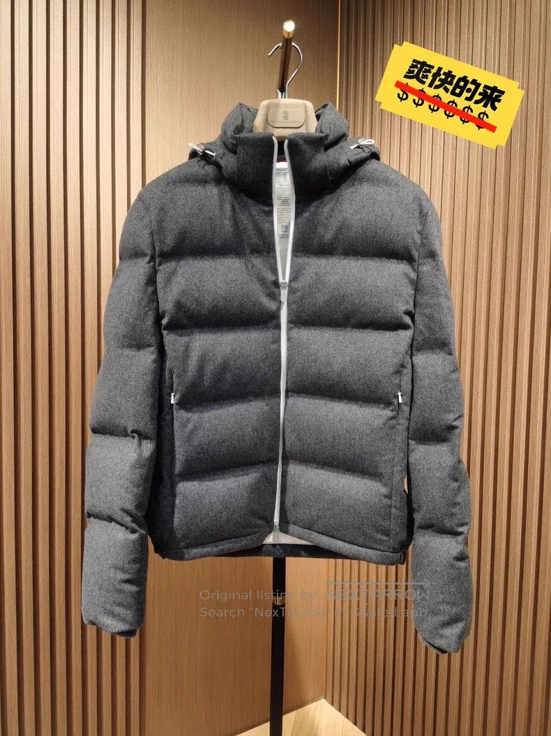 Brunello Cucinelli Brunello Cucinelli Wool flannel down jacket Size US S / EU 44-46 / 1 - 1 Thumbnail