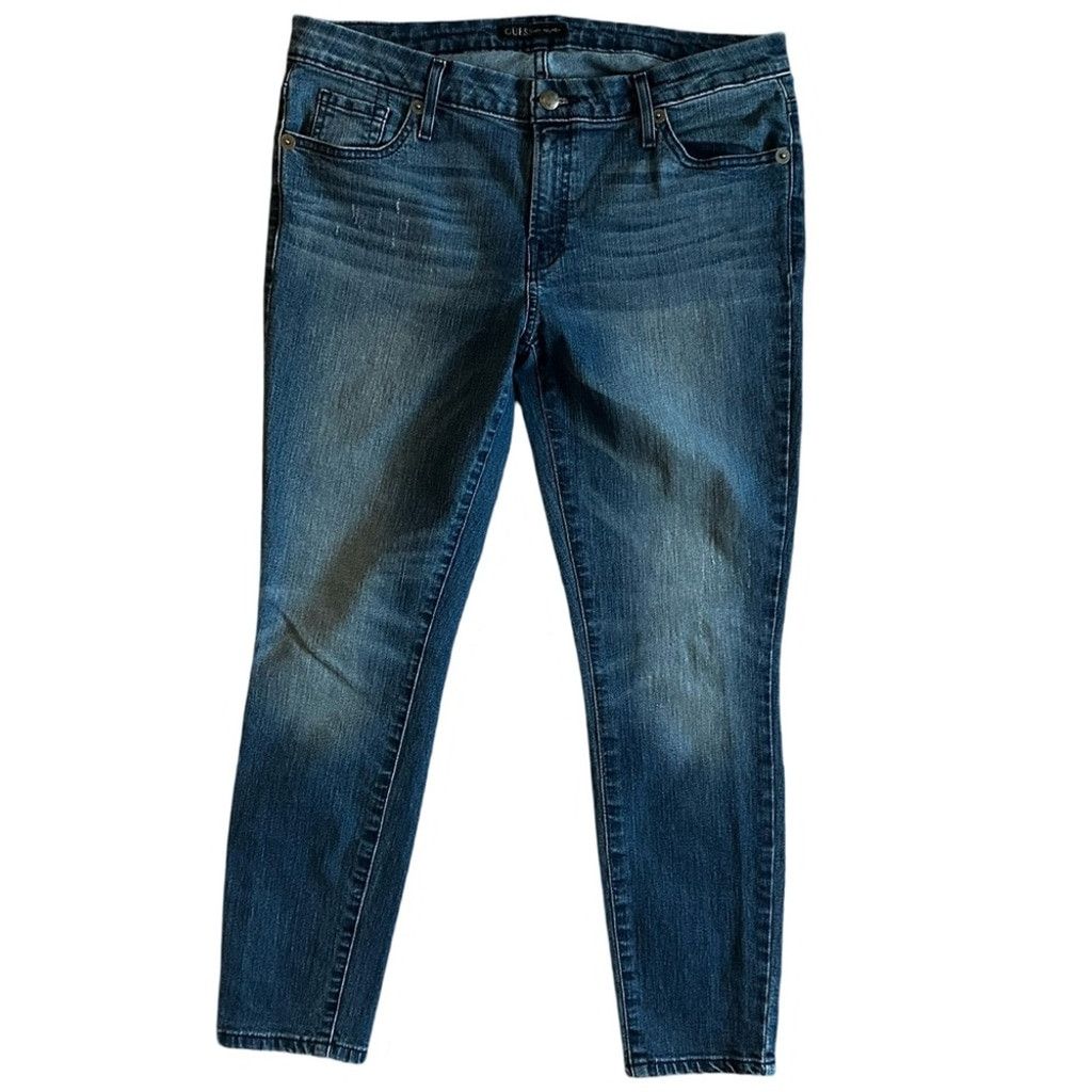 Guess GUESS JEANS Mid-Rise Crop Jean Blue Women’s Size 31. Size 38" / US 16 / IT 52 - 3 Thumbnail