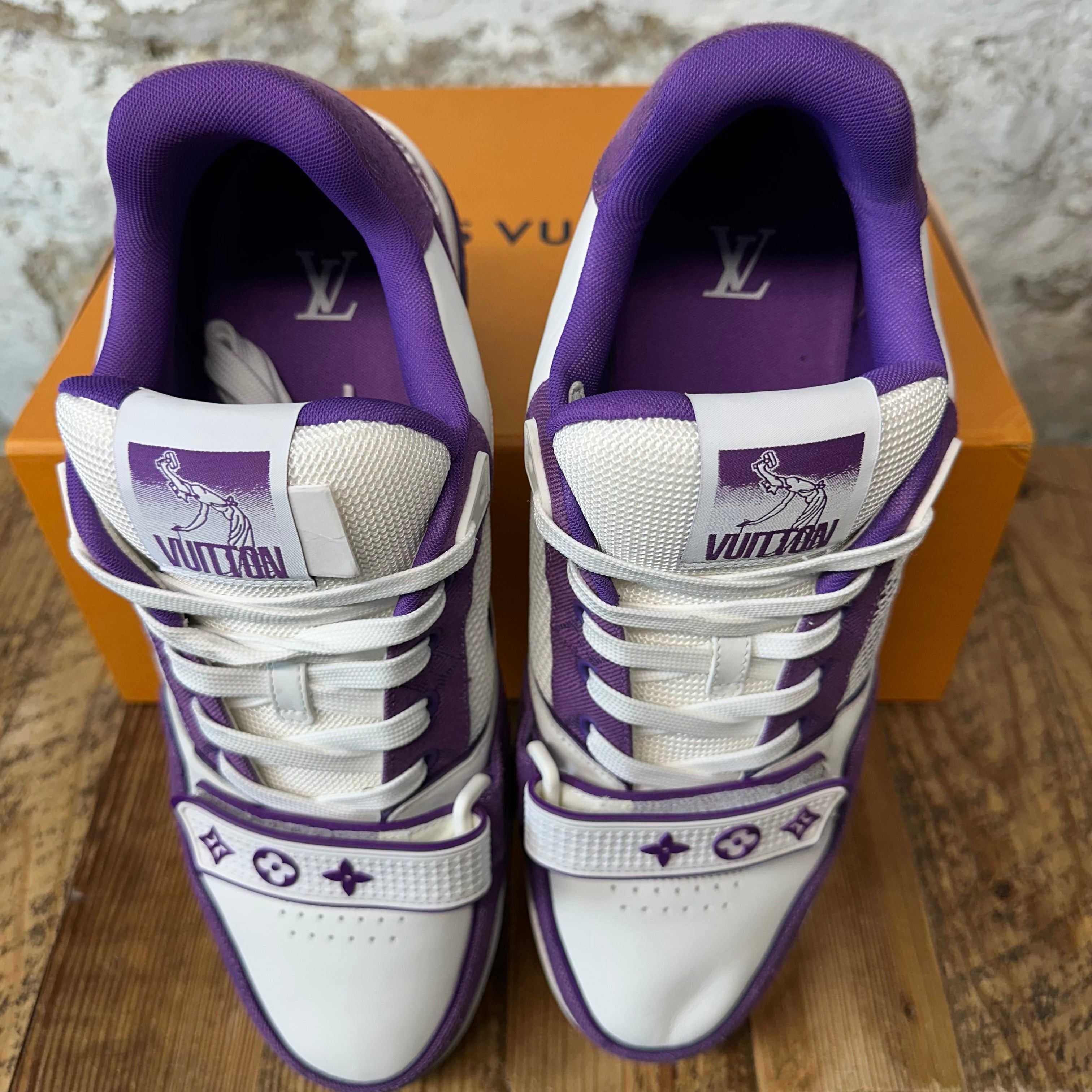 Louis Vuitton Louis Vuitton Purple White Strap Trainer Sneaker Sz 11.5 (10 Size US 11.5 / EU 44-45 - 4 Thumbnail