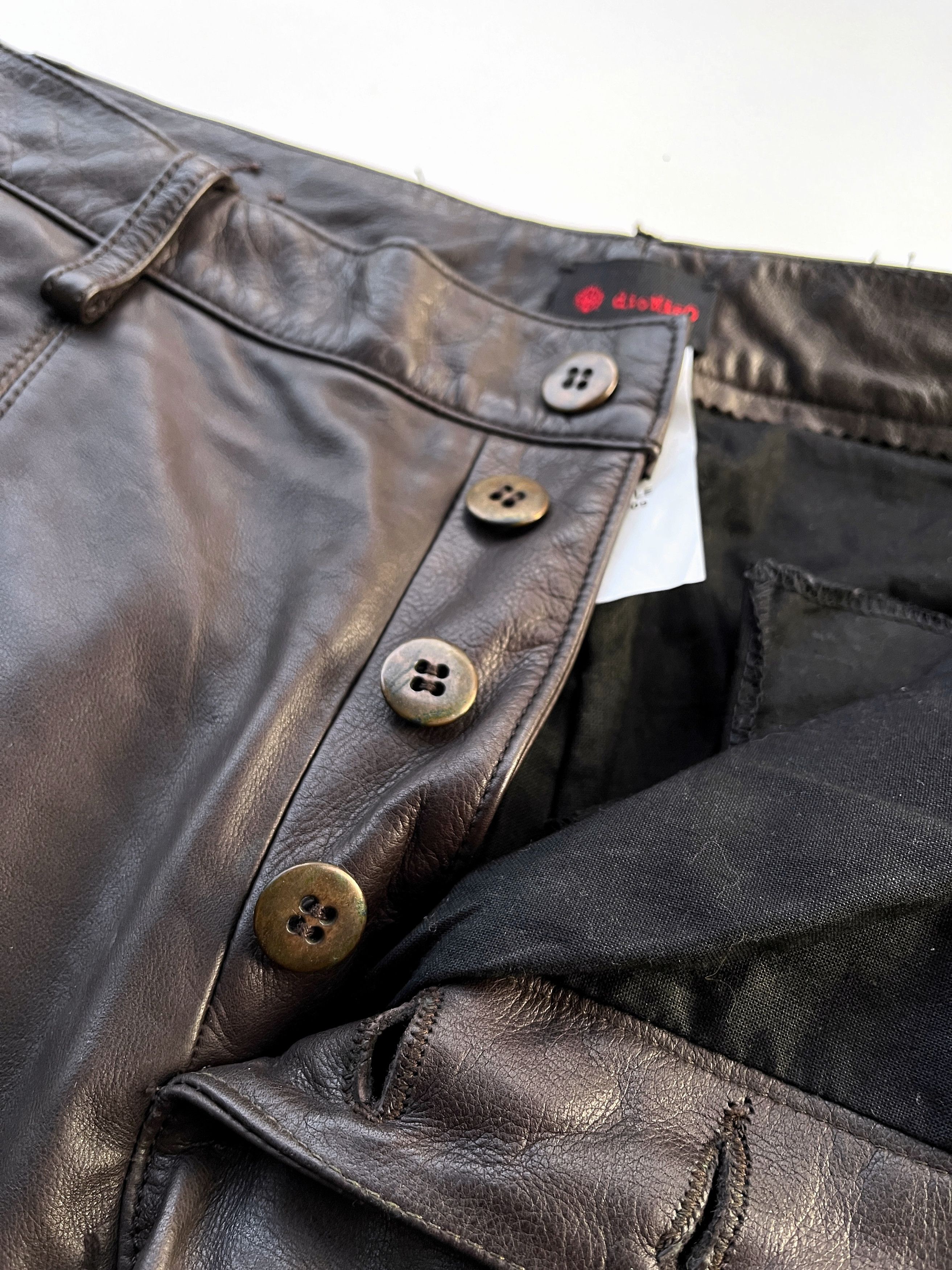 Leather Pants BLACK DIONISO sz. EU 48
