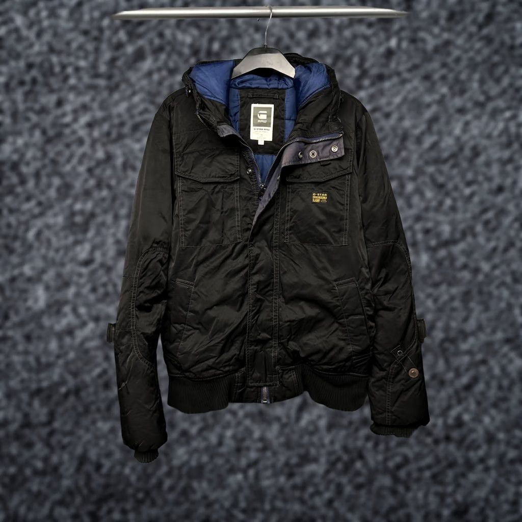 G-Star G. Star Raw Vintage Mens Field Hooded Bomber Jacket Size L Black Jacket Mens Regular XS? Size US L / EU 52-54 / 3 - 1 Thumbnail