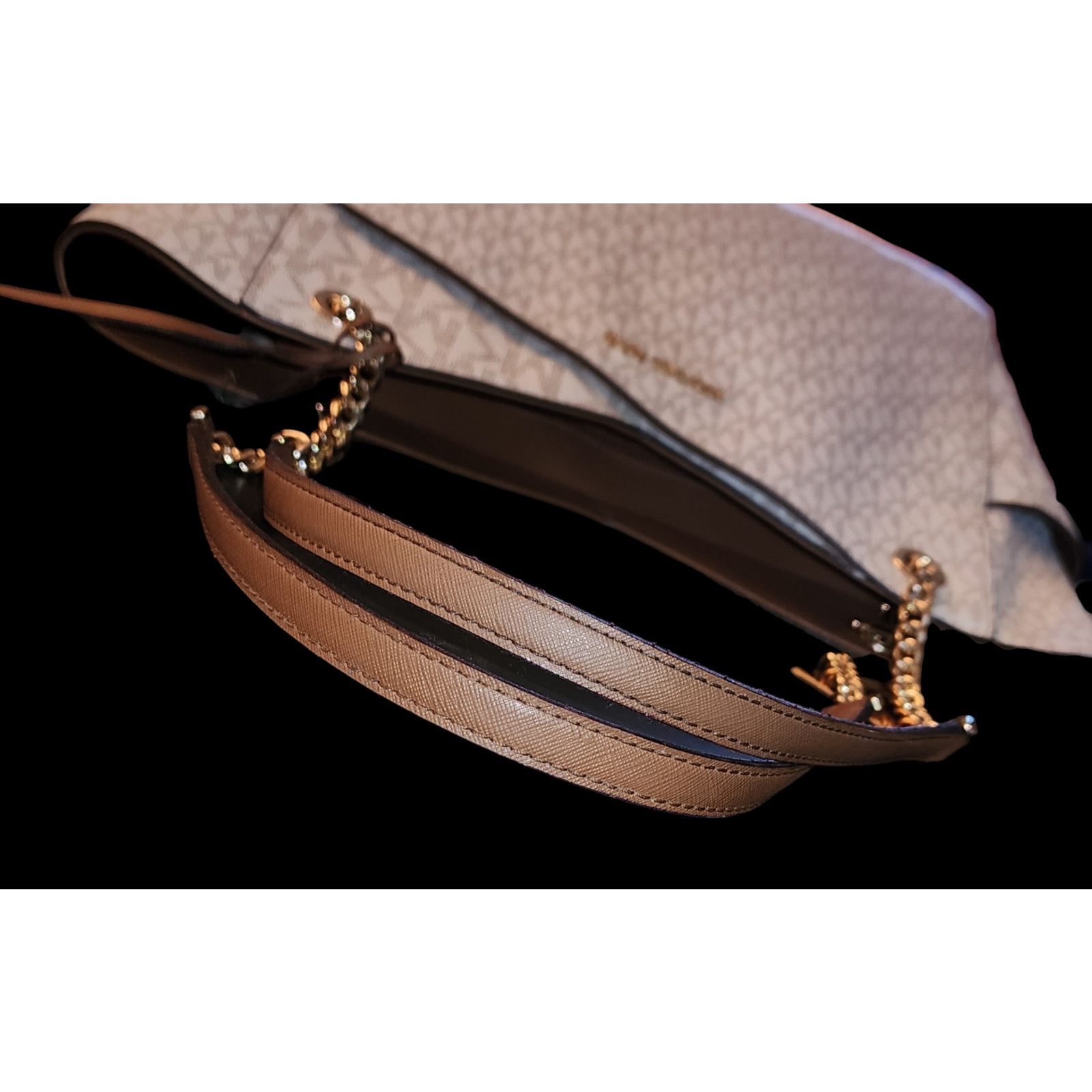Michael Kors MICHAEL KORS Jet Set Large Logo Chain Strap Bag vanilla Size ONE SIZE - 9 Thumbnail