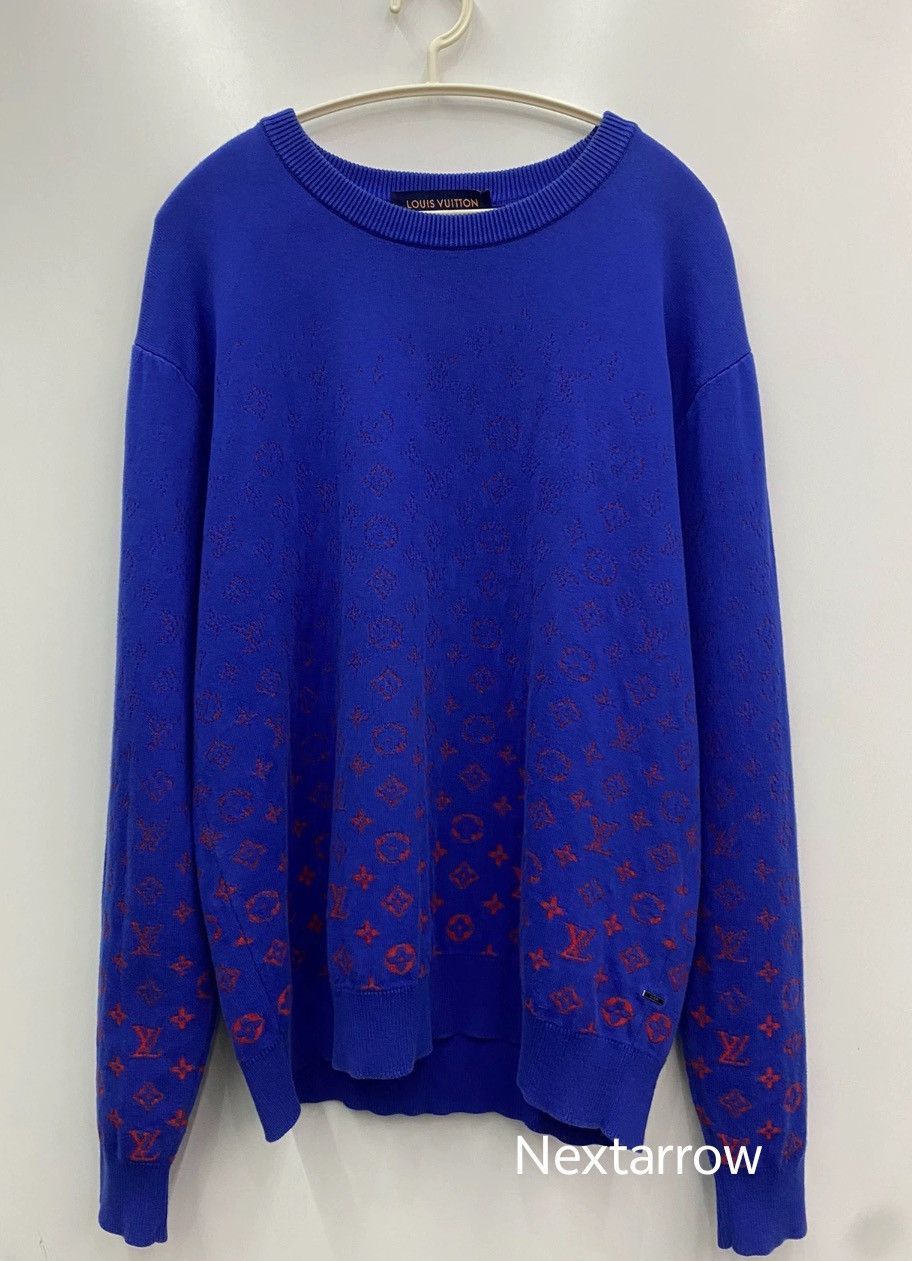 Louis Vuitton Louis Vuitton Red blue gradient knitted sweat 2412-Nextarrow Size US L / EU 52-54 / 3 - 1 Thumbnail