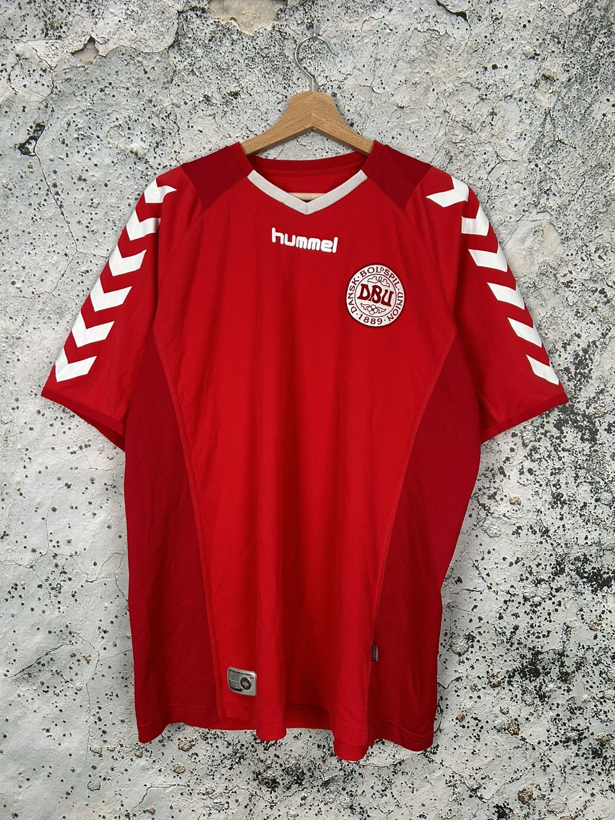 Vintage Denmark Soccer Jersey Football Hummel Rare World Cup